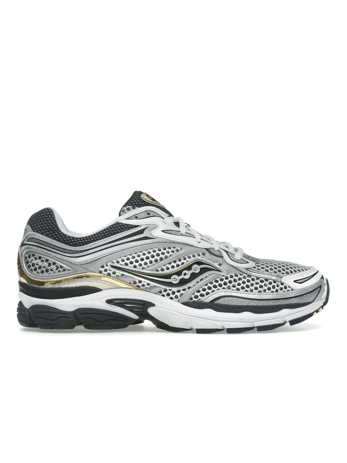 Мужские кроссовки Lifestyle с металлическими деталями Saucony ProGrid Omni 9 — изображение 1 из 4, серебристый/золотистый