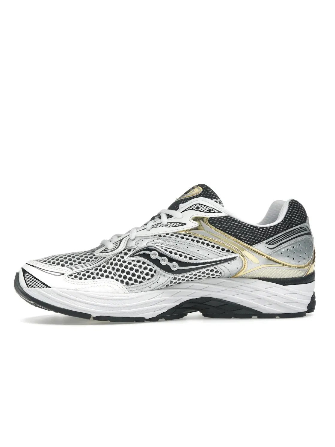 Мужские кроссовки Lifestyle с металлическими деталями Saucony ProGrid Omni 9 — изображение 3 из 4, серебристый/золотистый