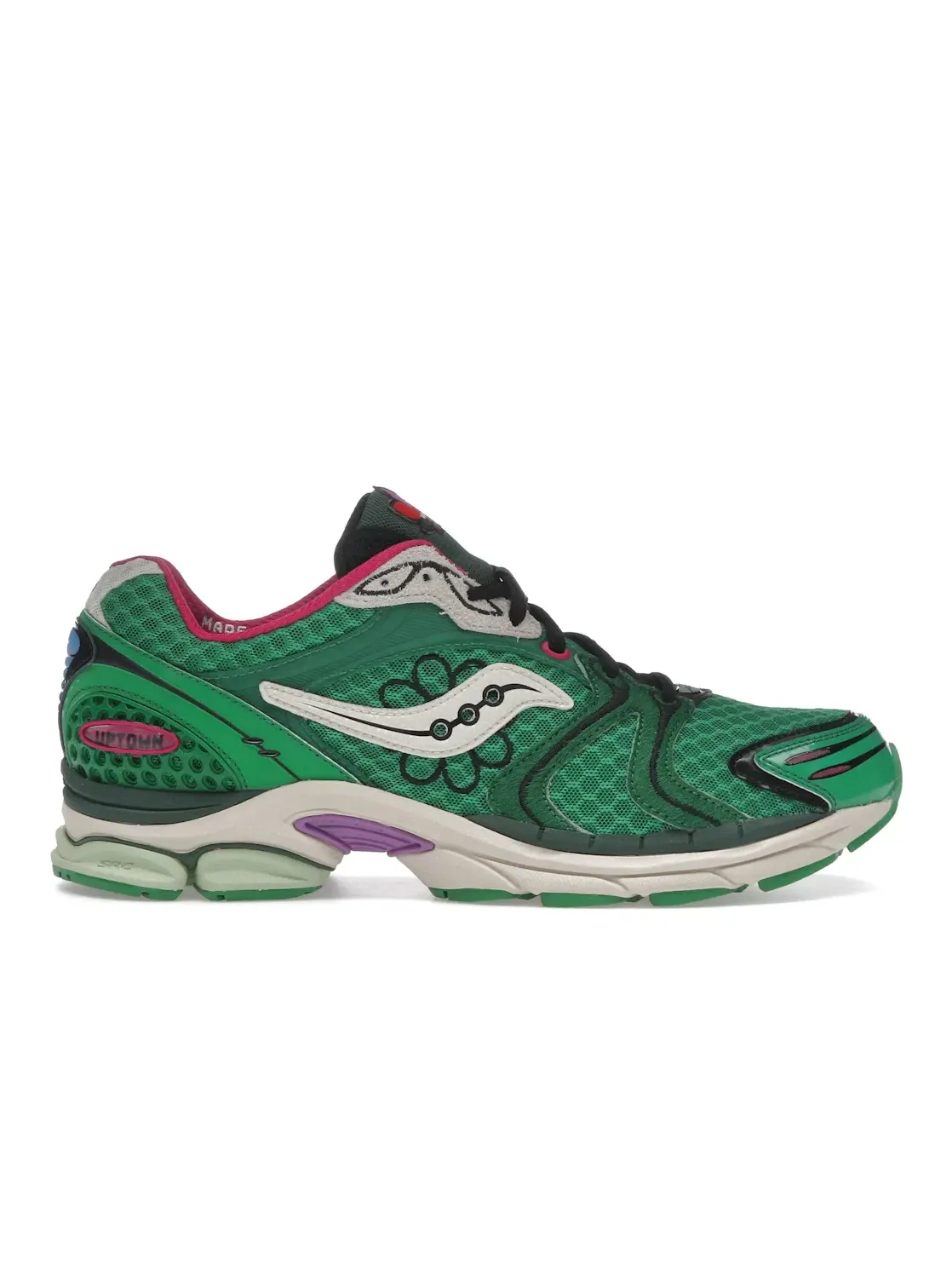 Мужские кроссовки Lifestyle с амортизацией ProGrid Saucony ProGrid Triumph 4 — изображение 1 из 4, зеленый/розовый/мульти