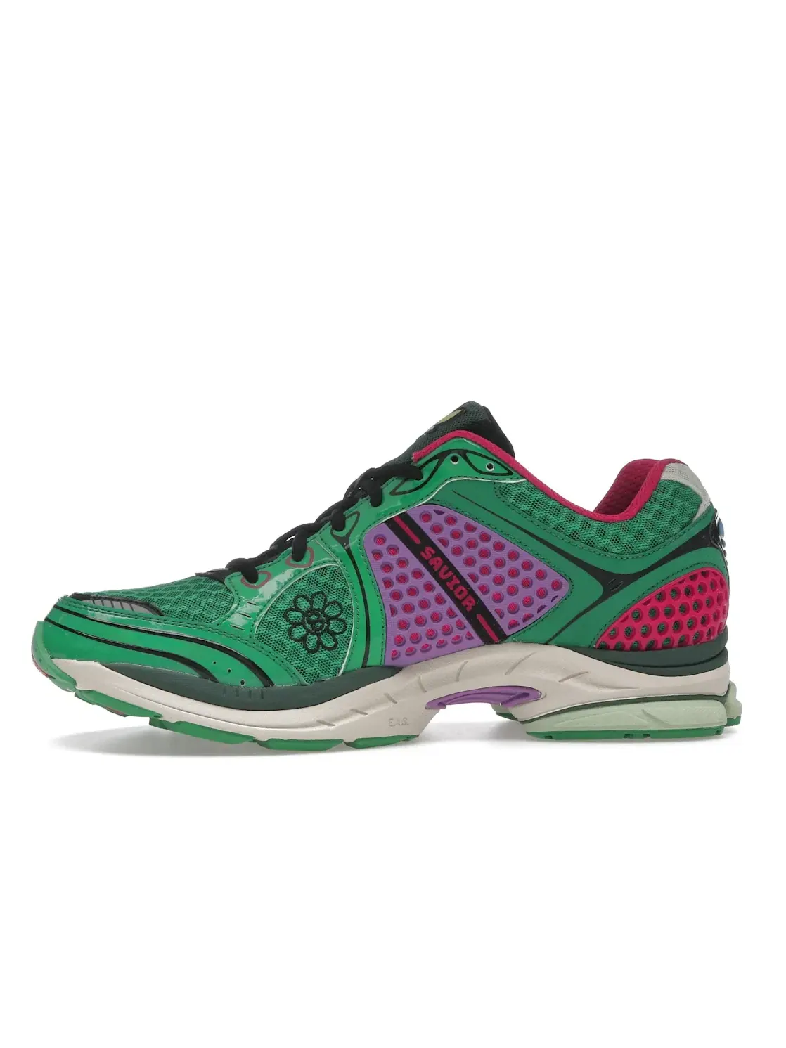 Мужские кроссовки Lifestyle с амортизацией ProGrid Saucony ProGrid Triumph 4 — изображение 3 из 4, зеленый/розовый/мульти