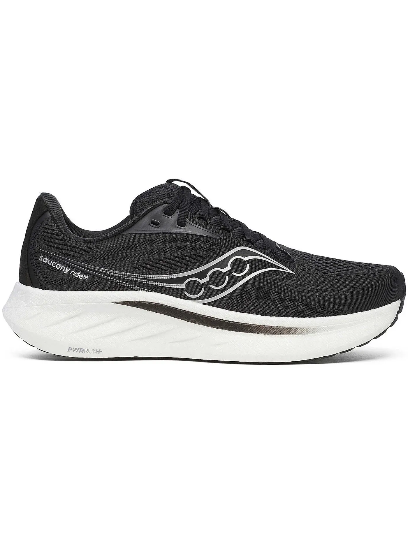 Мужские кроссовки для бега Saucony Ride 18 — изображение 1 из 1, черный/белый