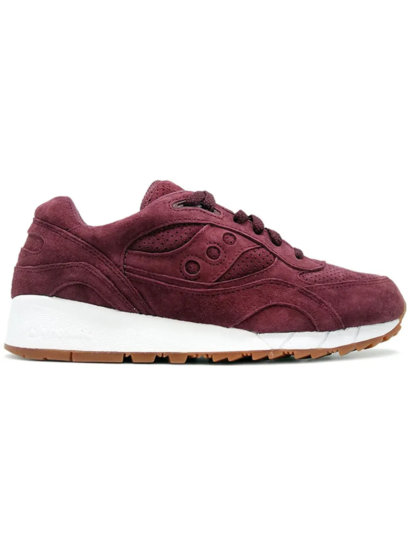 Мужские кроссовки lifestyle с замшевым верхом Saucony Shadow 6000 — изображение 1 из 1, бордовый белый
