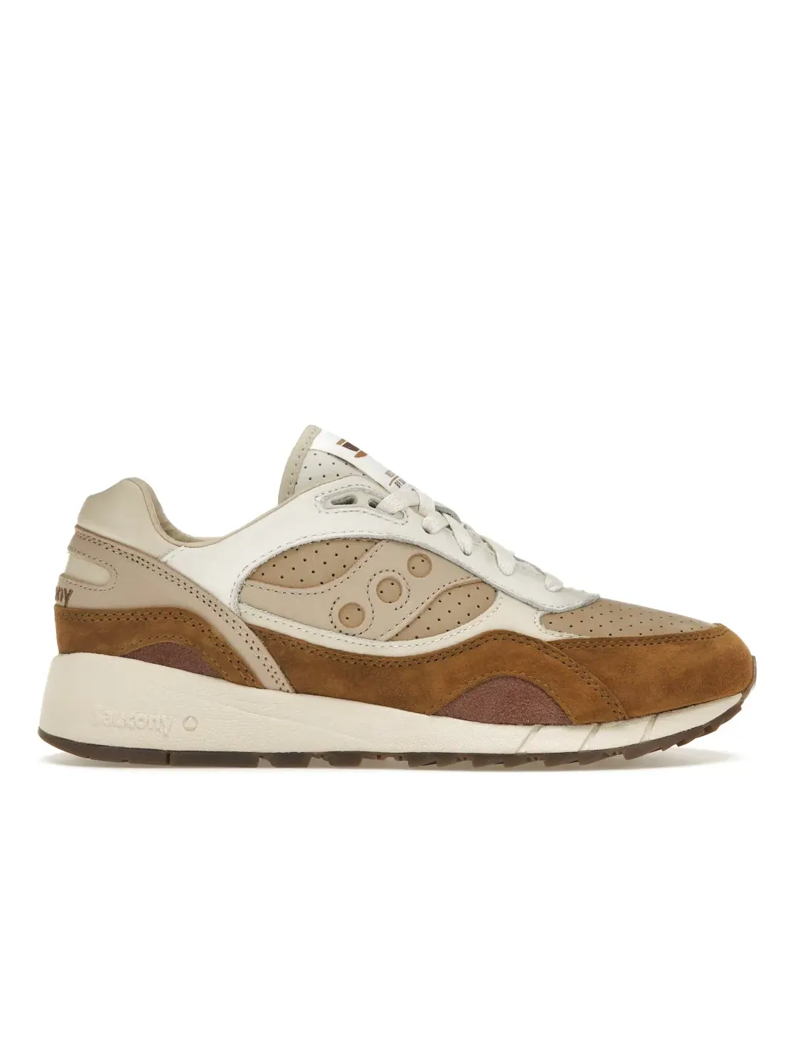 Мужские кроссовки Lifestyle Saucony Shadow 6000 — изображение 1 из 4, белый/коричневый
