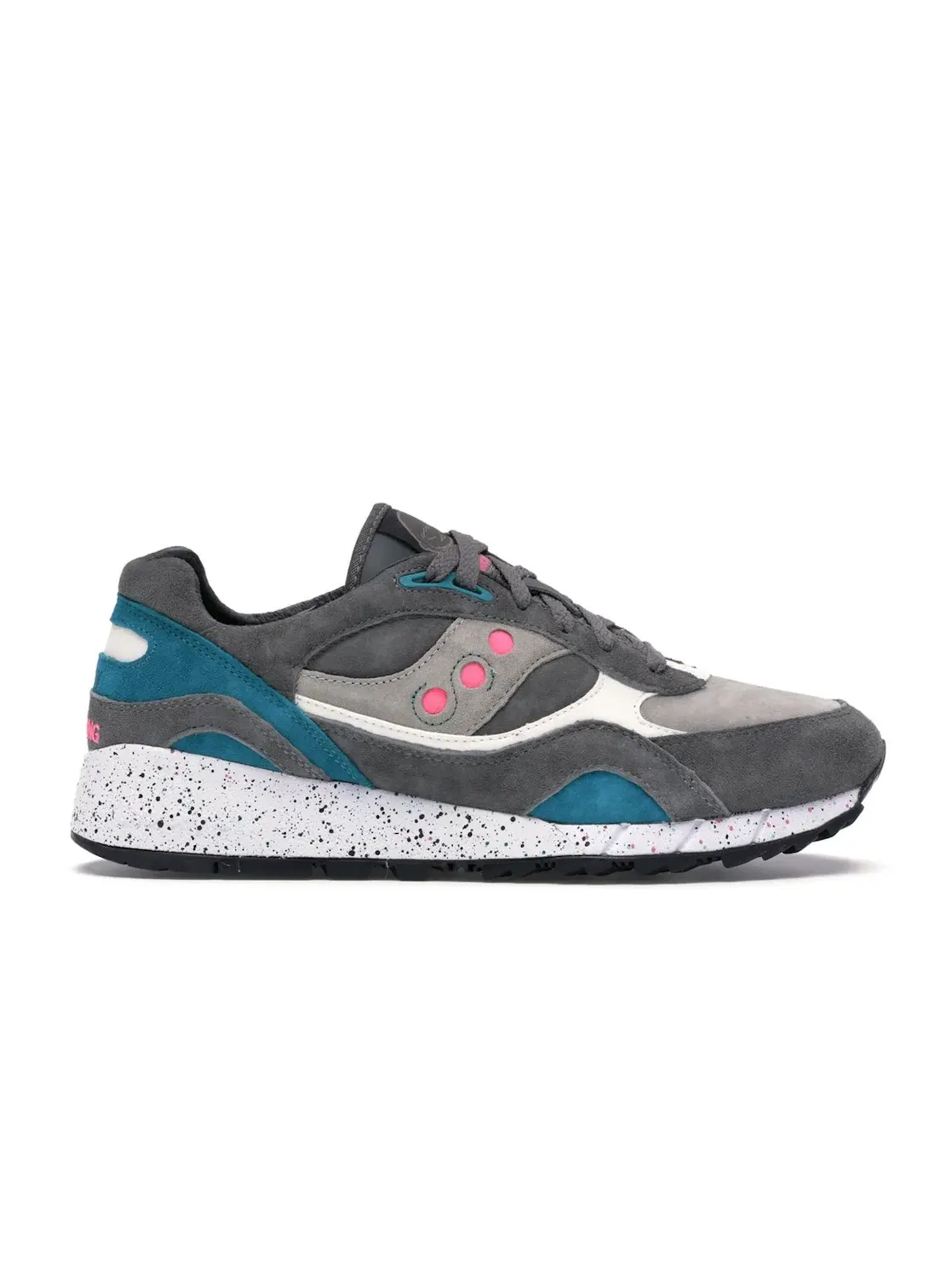 Мужские кроссовки Lifestyle Saucony Shadow 6000 — изображение 1 из 4, серый/зеленый-розовый