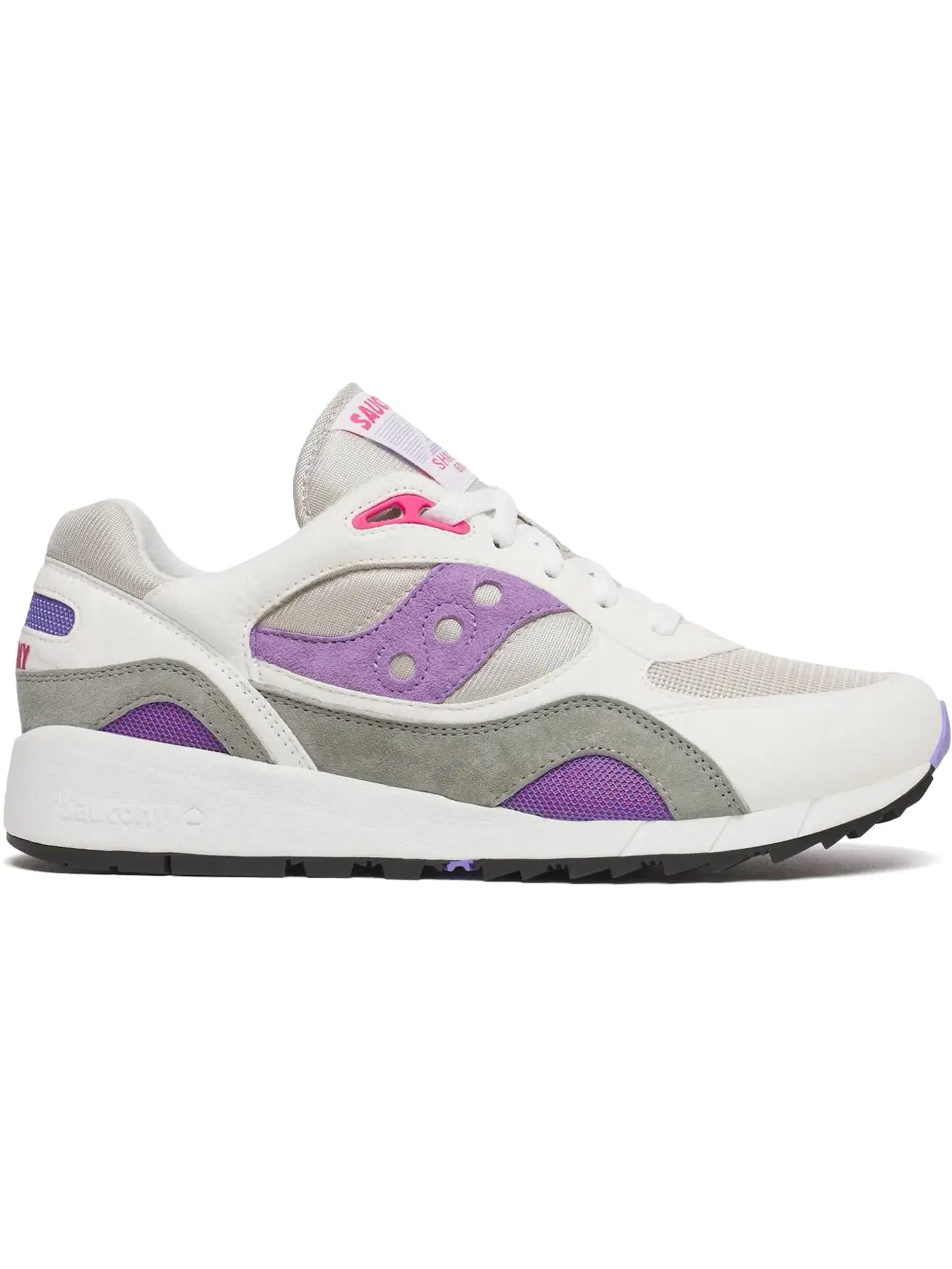 Мужские кроссовки Lifestyle Saucony Shadow 6000 — изображение 1 из 1, белый/серый/фиолетовый