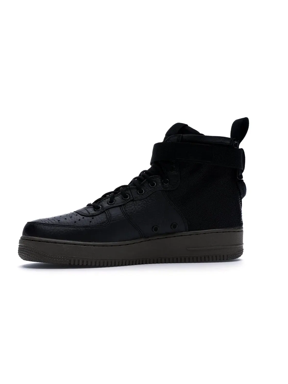 Мужские ботинки кроссовки с высоким голенищем Nike SF Air Force 1 Mid — изображение 3 из 4, черный/черный-темный