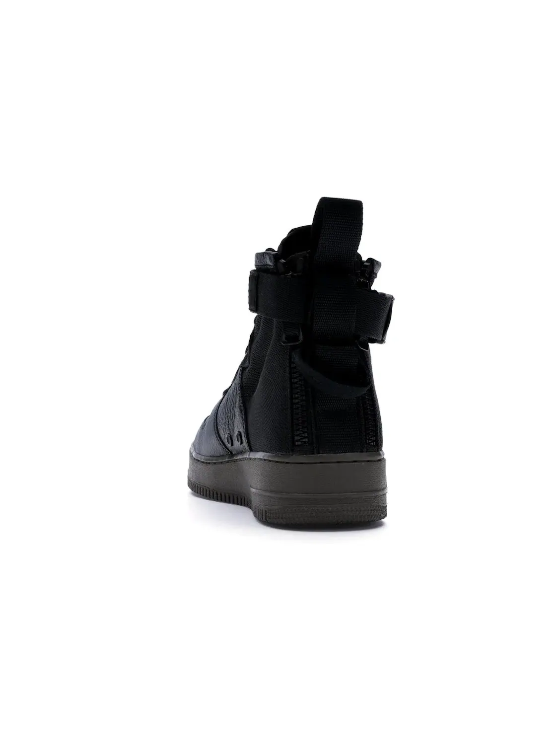Мужские ботинки кроссовки с высоким голенищем Nike SF Air Force 1 Mid — изображение 4 из 4, черный/черный-темный