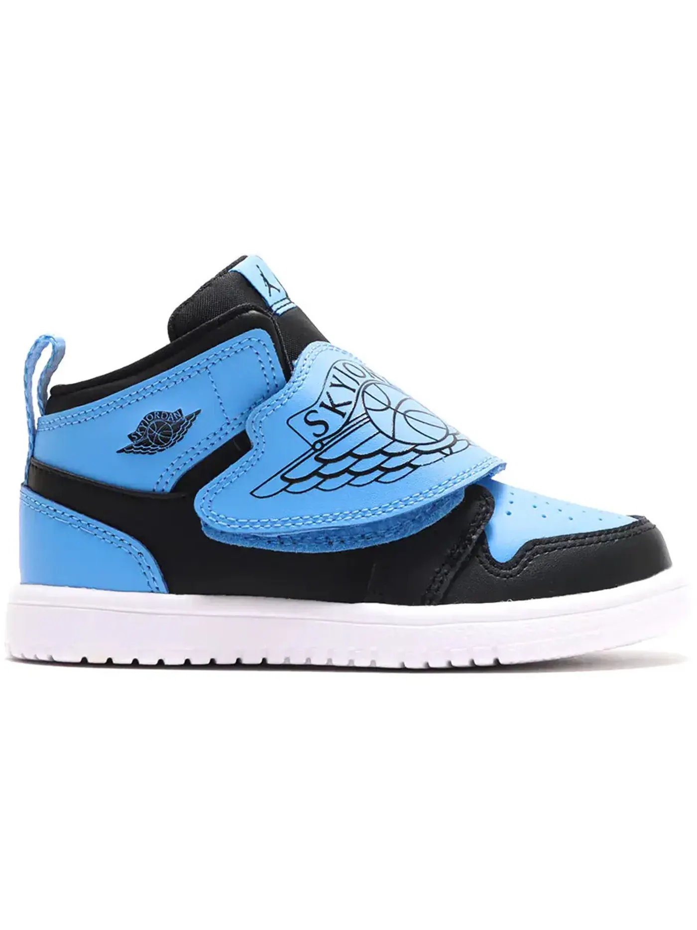 Детские кроссовки с контрастными вставками Sky Jordan 1 Jordan — изображение 1 из 1, черный/синий-белый