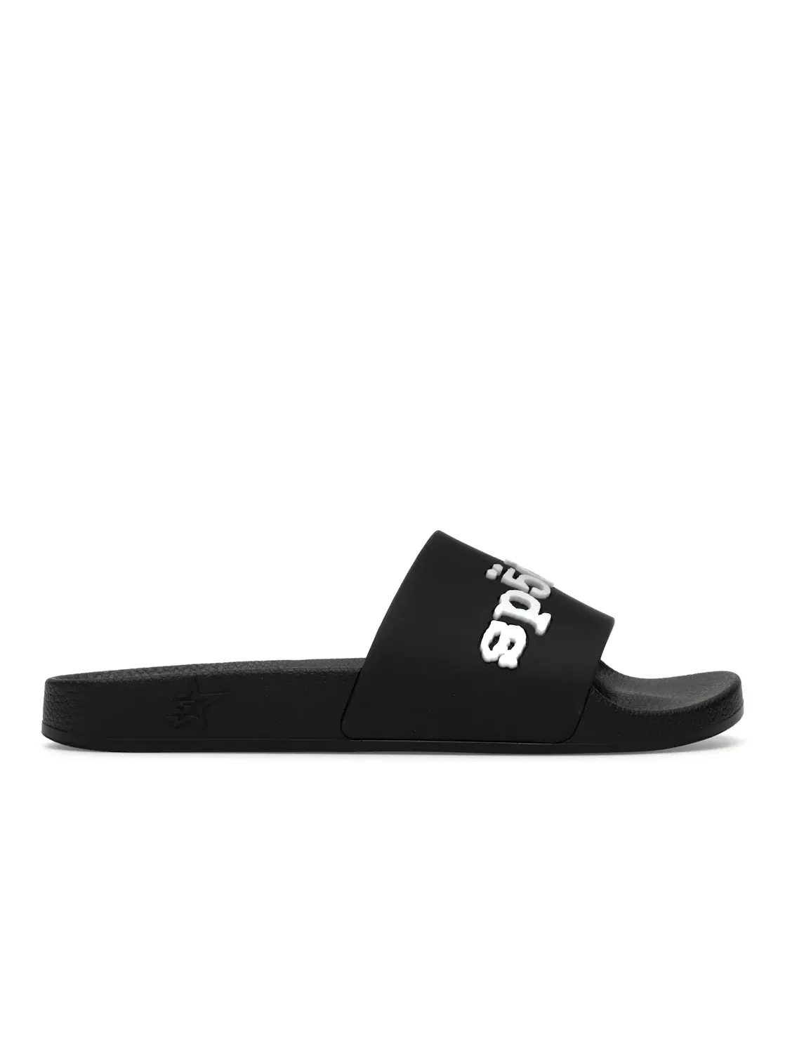 Мужские шлепанцы с контрастным брендингом Sp5der Onyx Slide — изображение 1 из 4, черный