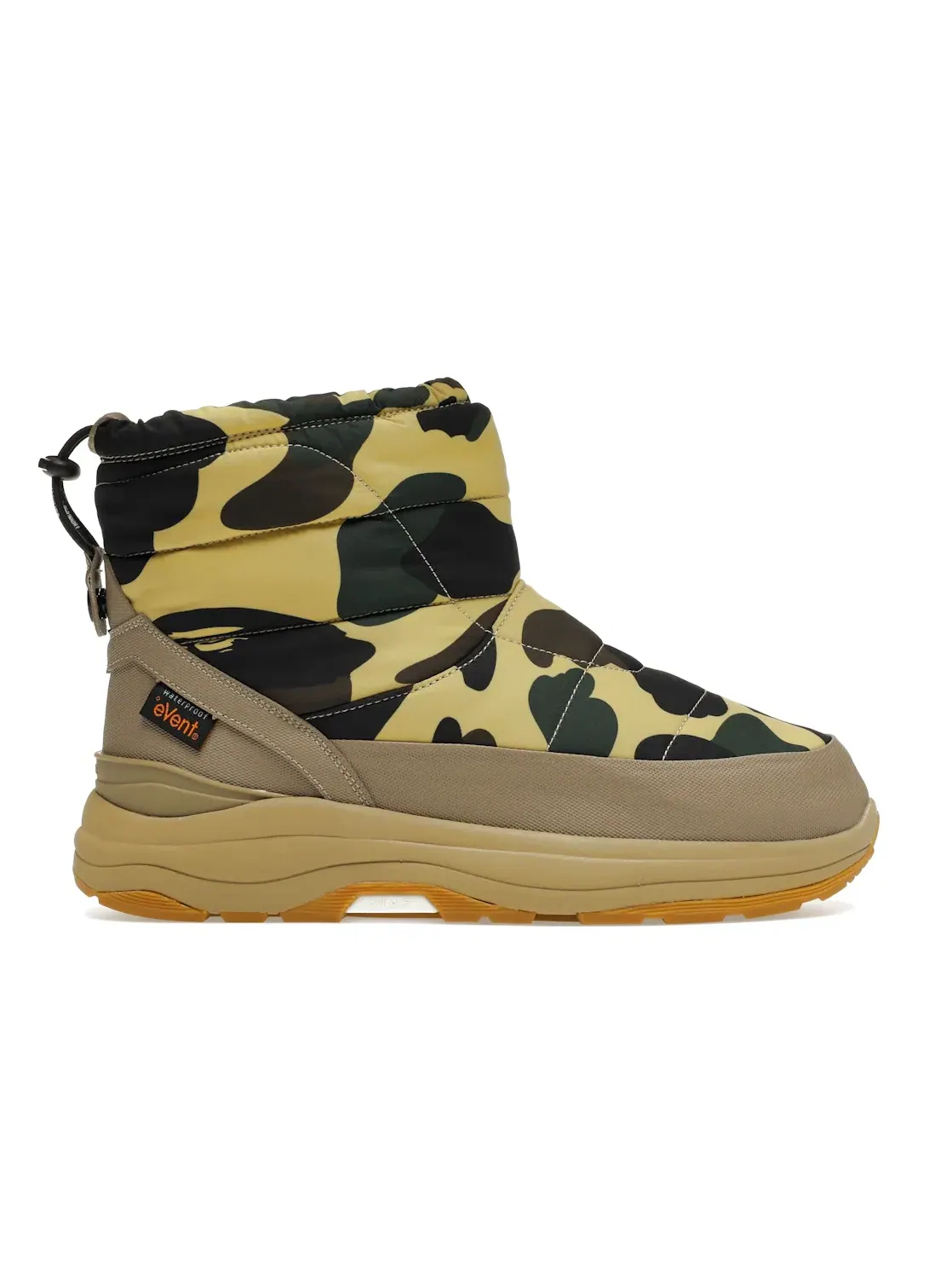 Мужские ботинки с камуфляжным принтом BAPE Suicoke Bower Boot — изображение 1 из 4, желтый