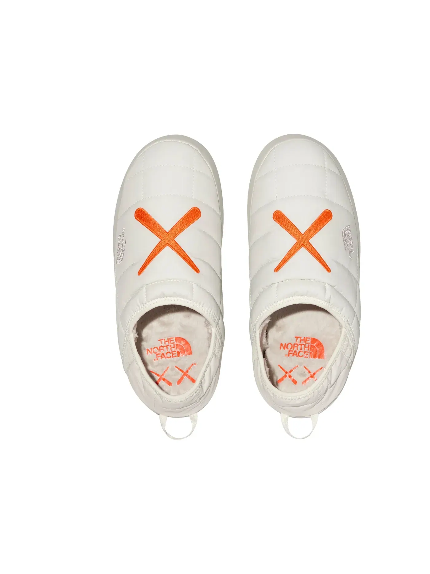 Мужские тапочки-сабо с принтом The North Face ThermoBall Traction Mule VS — изображение 2 из 2, слоновая кость/оранжевый