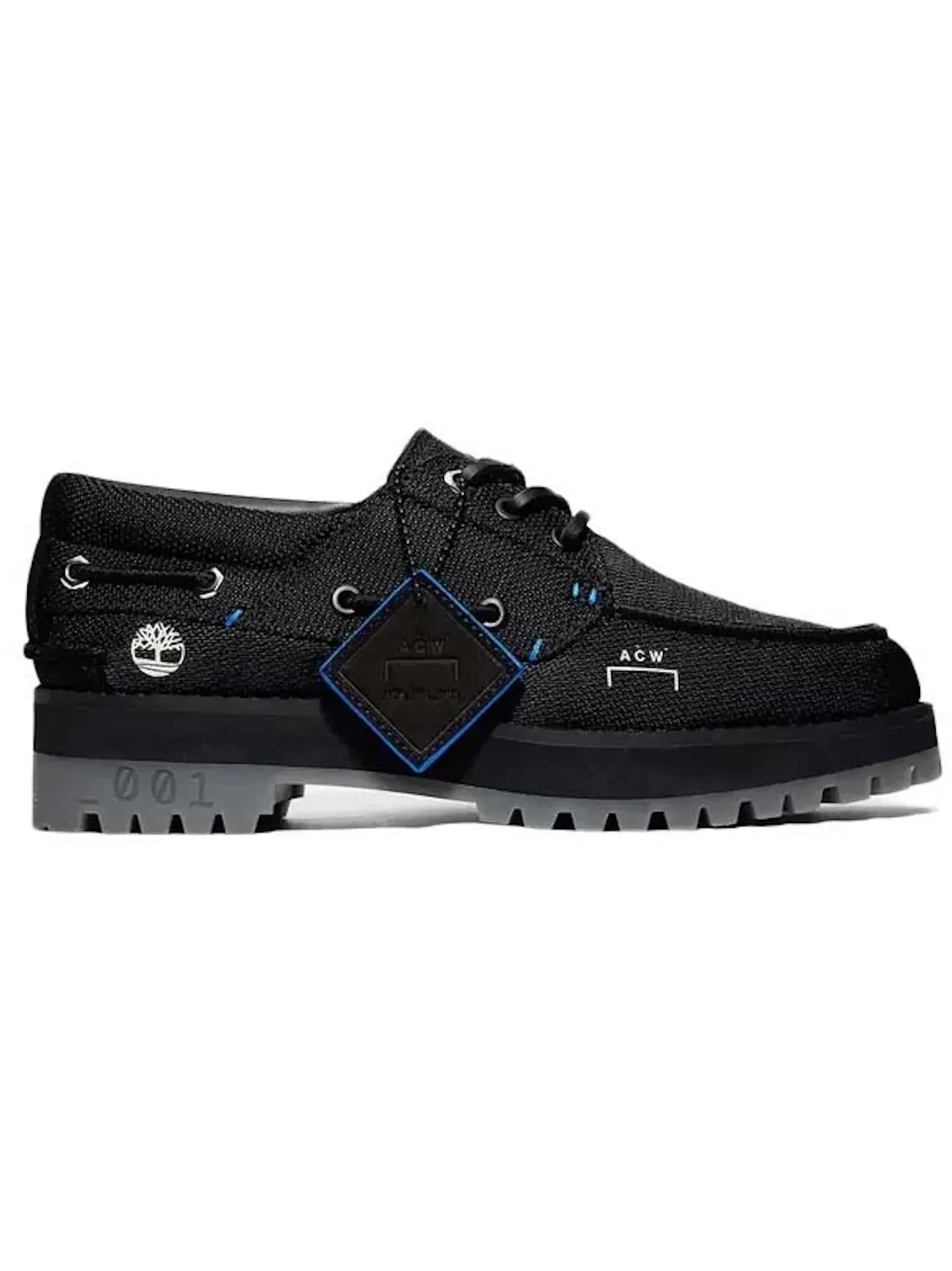 Женские лоферы с протекторной подошвой Timberland 3-Eye Classic Lug A-COLD-WALL Future73 — изображение 1 из 1, черный/черный