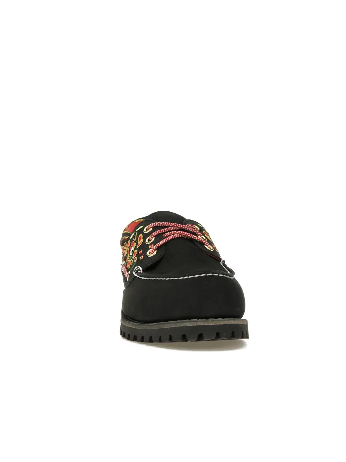 Мужские лоферы с 3-мя люверсами Timberland 3-Eye Classic Lug Handsewn Boat Shoe — изображение 2 из 4, черный/красный