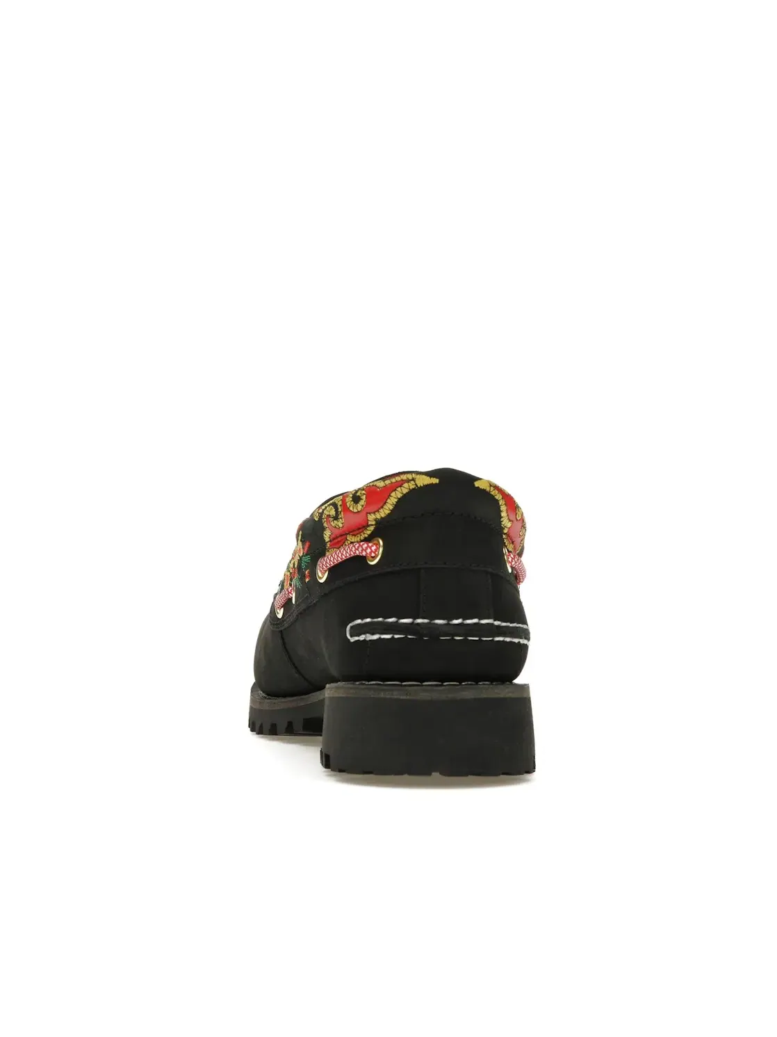 Мужские лоферы с 3-мя люверсами Timberland 3-Eye Classic Lug Handsewn Boat Shoe — изображение 4 из 4, черный/красный