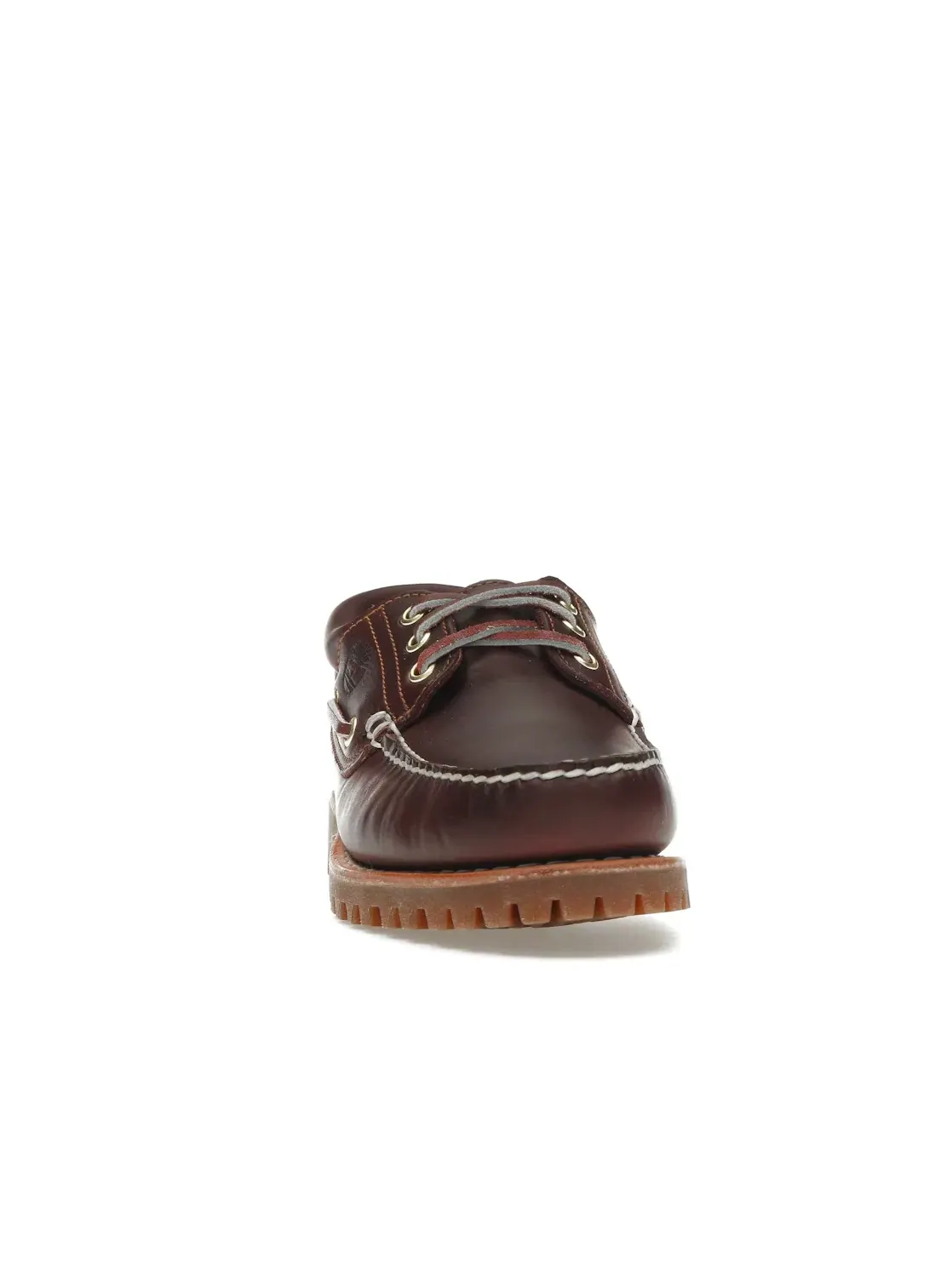 Мужские лоферы с прошивкой Timberland 3-Eye Lug Handsewn Boat Shoe — изображение 2 из 4, бордовый