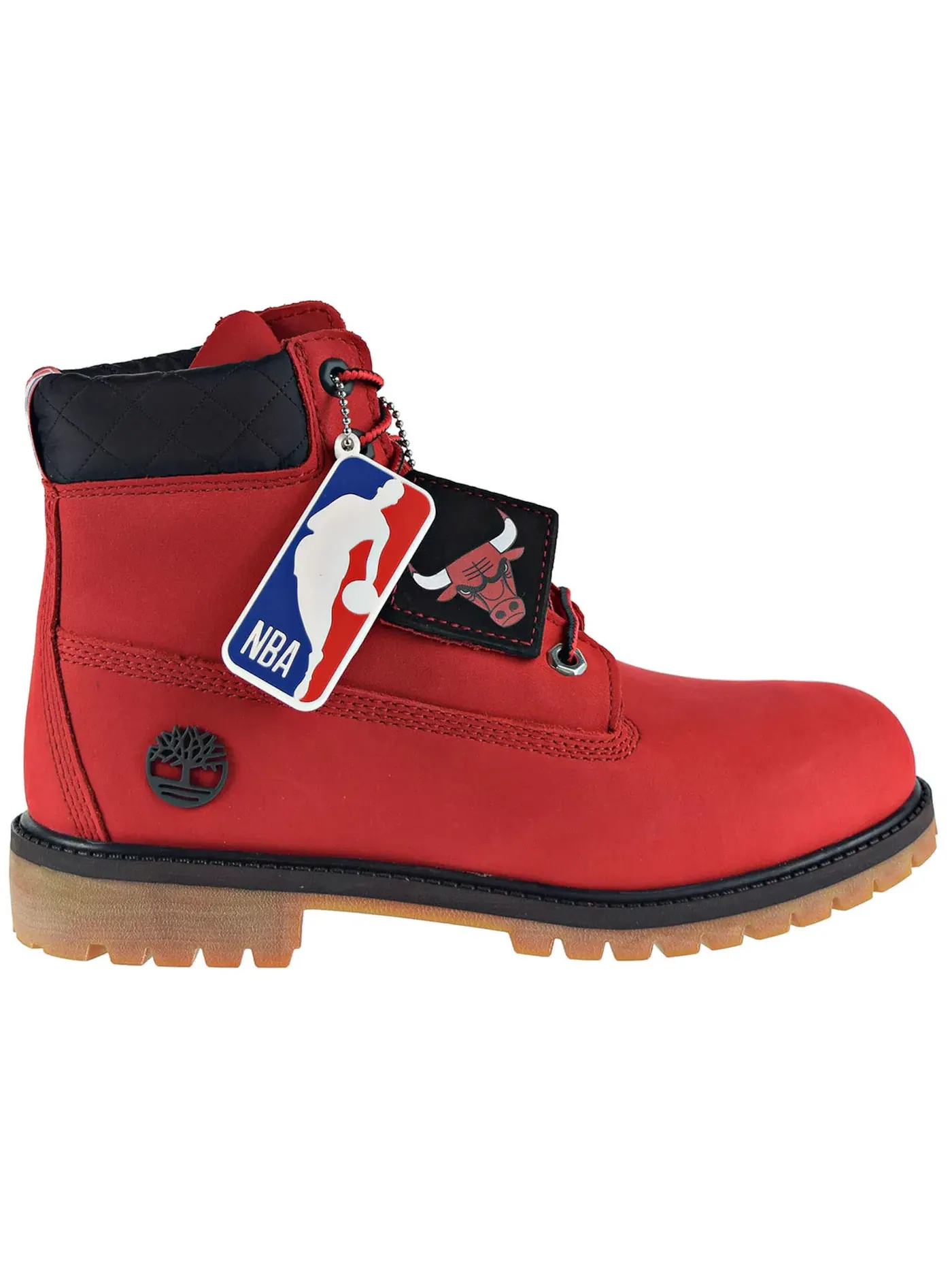 Детские ботинки с высоким берцем Timberland Chicago Bulls (PS) — изображение 1 из 1, красный/черный