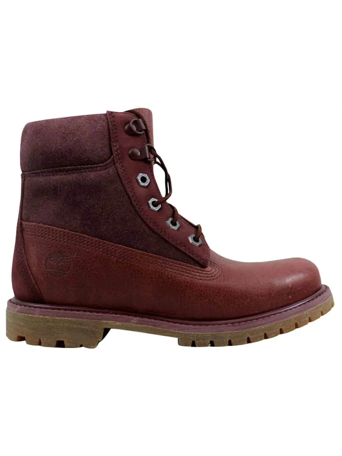 Женские ботинки с высоким берцем Timberland 6" Premium D Ring Boot — изображение 1 из 1, бордовый
