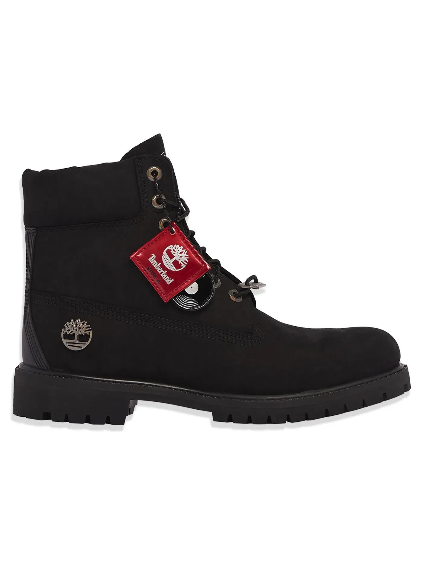 Мужские ботинки высокие с длинным шнурованием Timberland 6" Premium Boot — изображение 1 из 1, черный красный