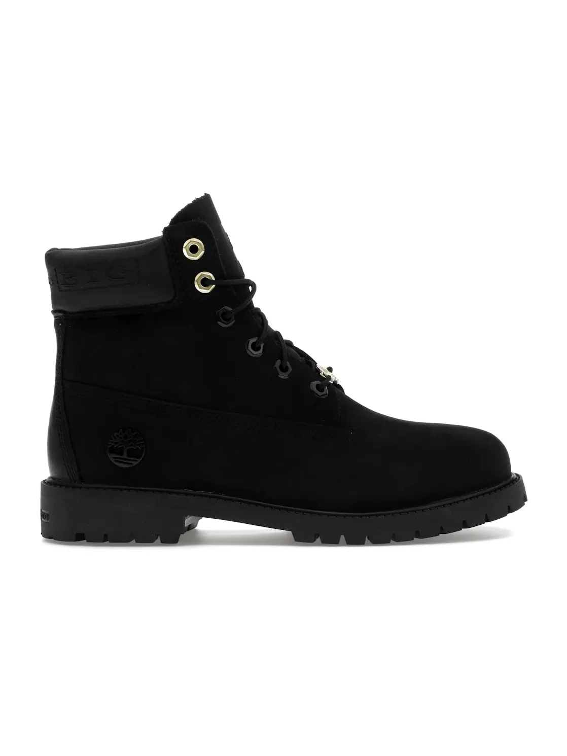 Детские ботинки с высоким берцем The Notorious B.I.G. Timberland — изображение 1 из 4, черный/золотистый