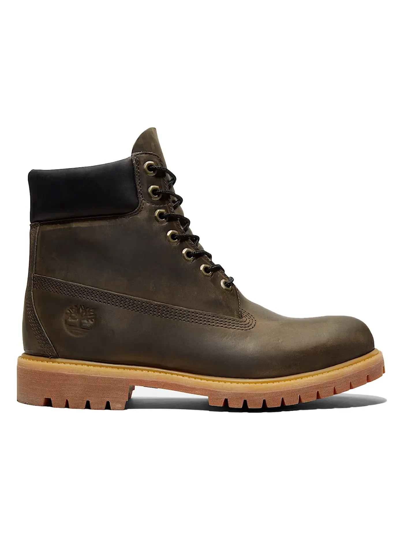 Мужские ботинки водонепроницаемые Timberland 6" Premium Waterproof Boot — изображение 1 из 1, темный оливковый