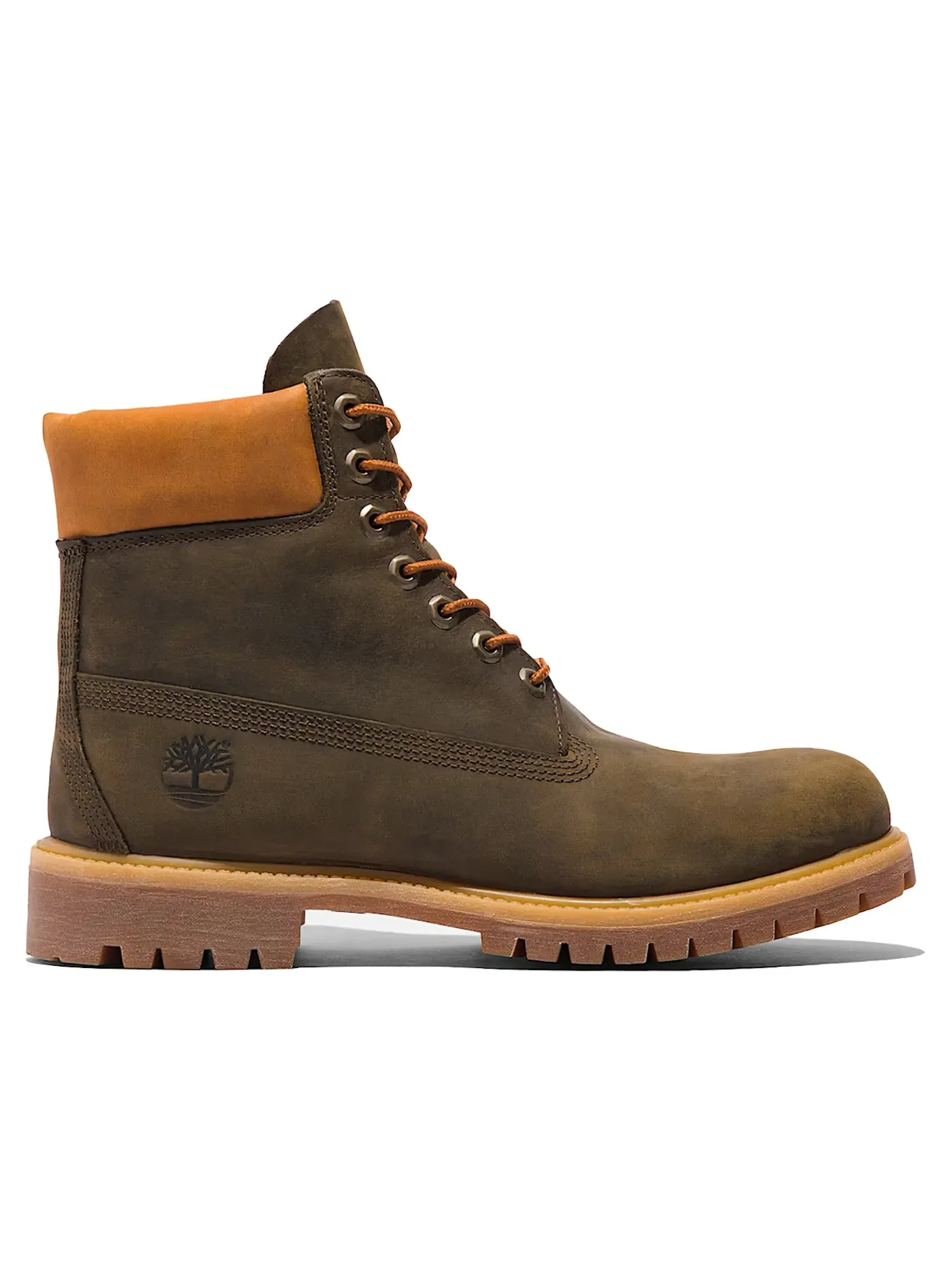 Мужские ботинки водонепроницаемые Timberland 6" Premium Waterproof Boot Timberland — изображение 1 из 1, оливковый коричневый