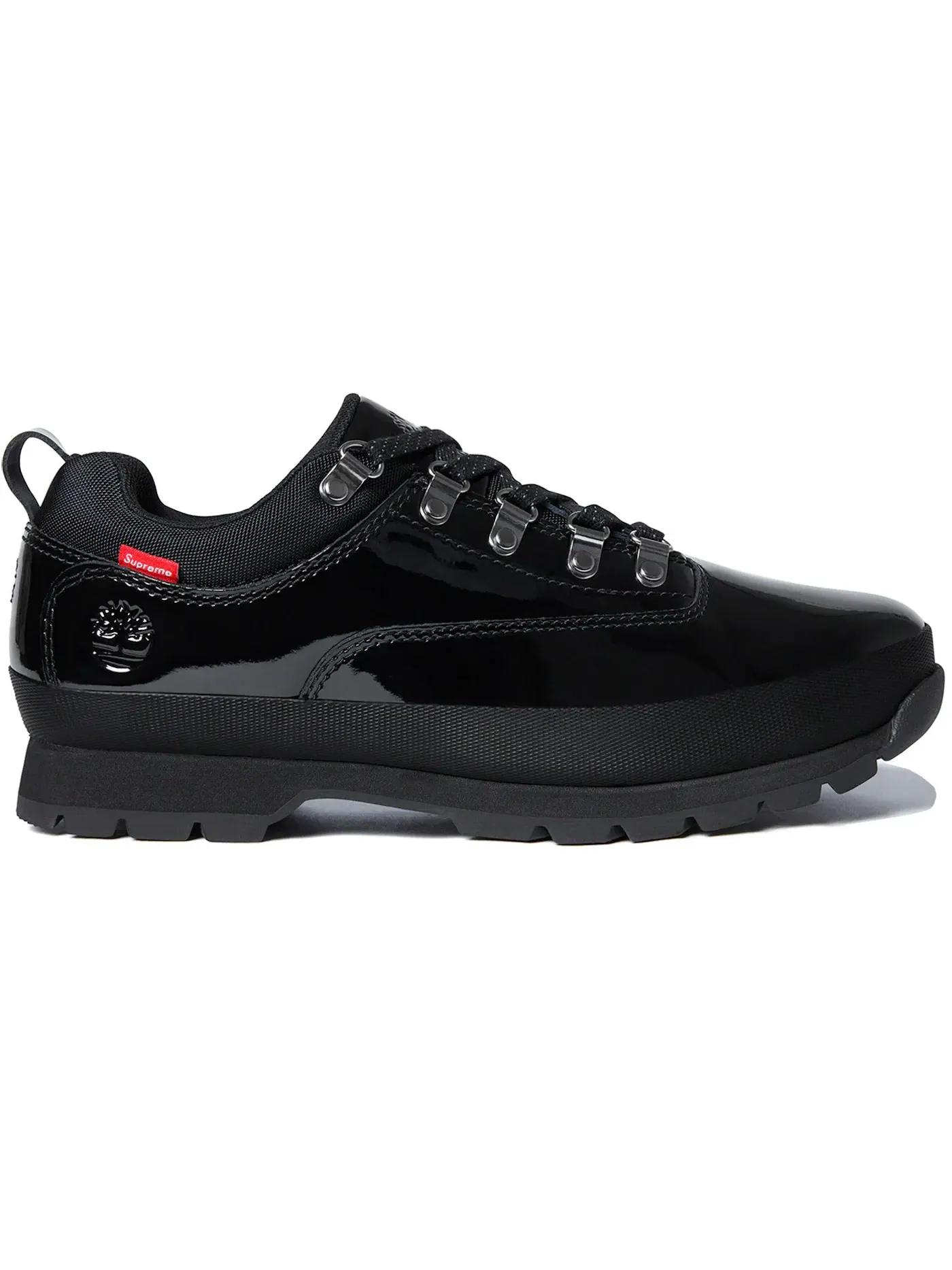 Мужские ботинки Timberland Euro Hiker Low Supreme Patent Leather Black — изображение 1 из 1, черный/черный