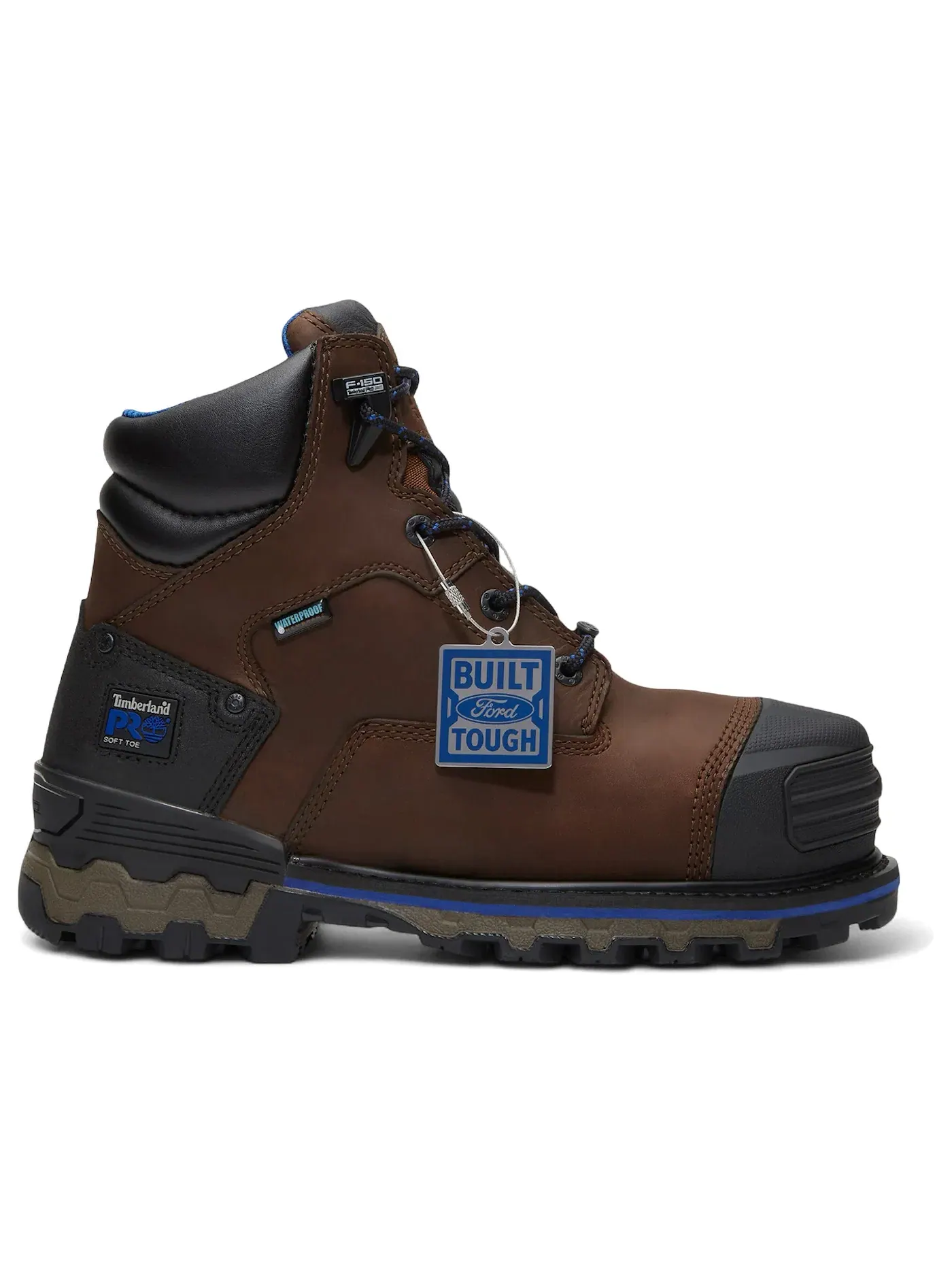 Мужские ботинки водонепроницаемые Timberland PRO Boondock 6" Work Boot Timberland — изображение 1 из 1, коричневый/синий