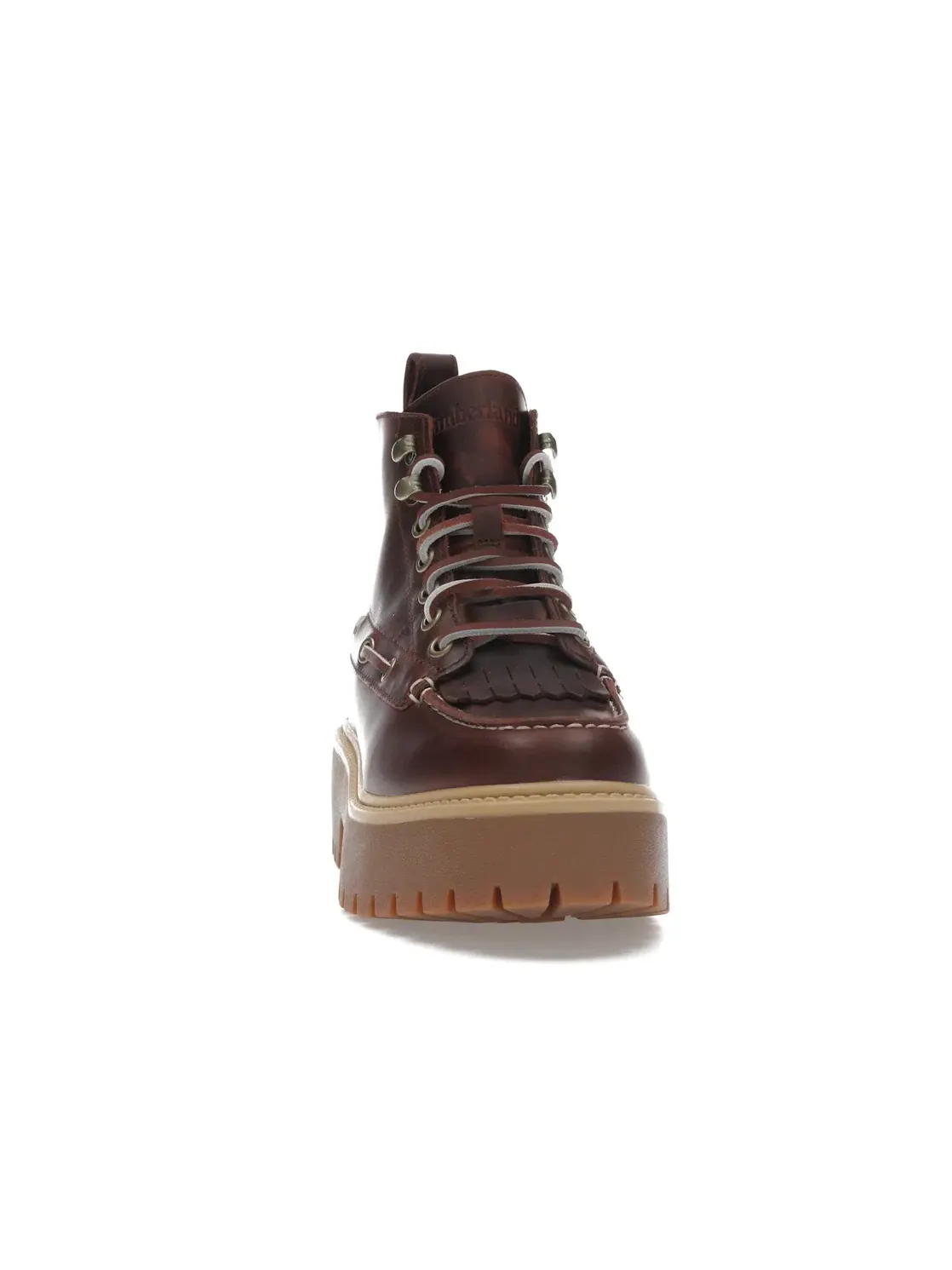 Женские ботинки Timberland Stone Street Mid 7-Eye Platform Kiltie Boot, Root Beer — изображение 2 из 4