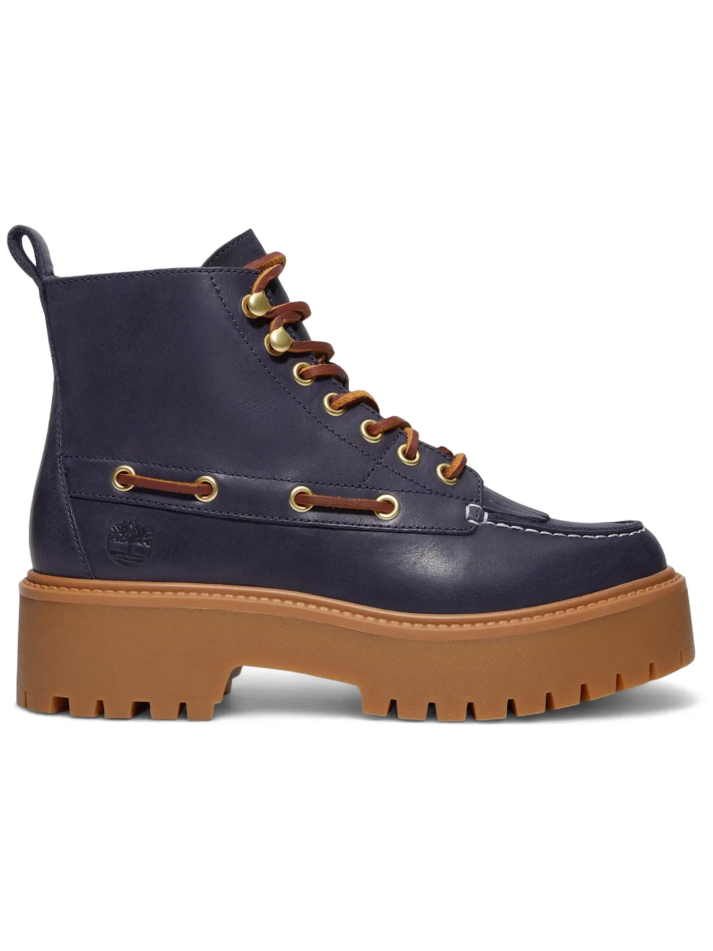 Женские ботинки Timberland Stone Street Mid 7-Eye Platform Kiltie Boot — изображение 1 из 1, синий