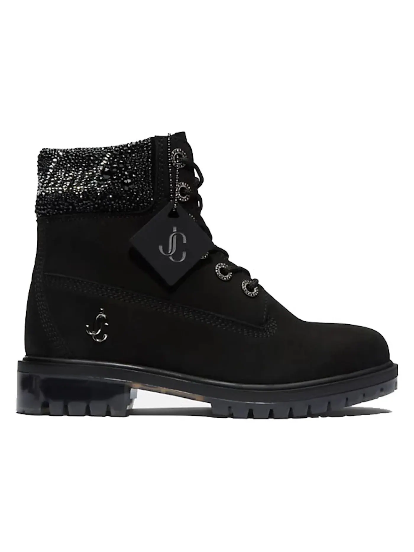 Женские ботинки с кристаллами Timberland x Jimmy Choo 6" Boots Timberland — изображение 1 из 1, черный