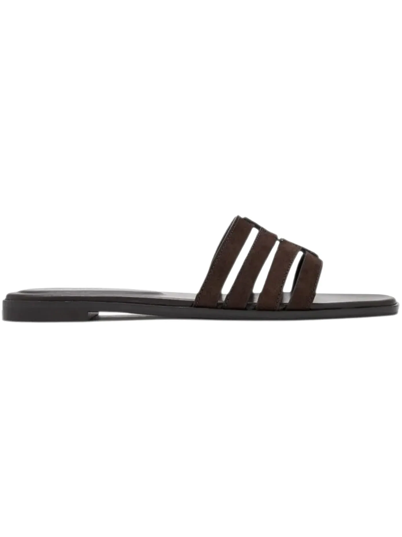 Женские сандалии-слайды с открытым носком Tory Burch Ines Cage Slide Shoe — изображение 1 из 1, коричневый