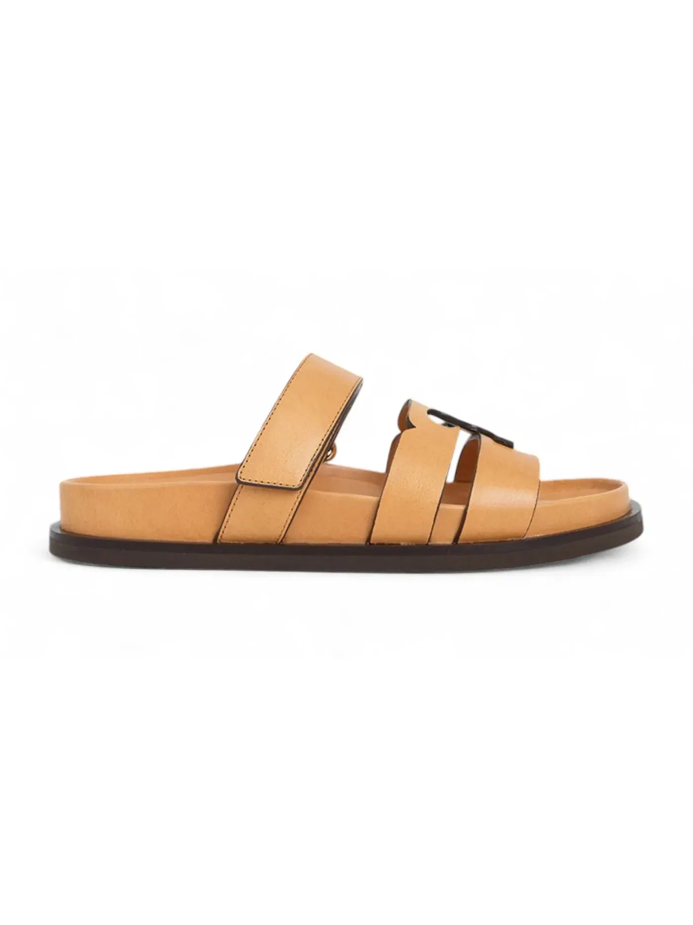Женские шлепанцы с логотипом Tory Burch Ines Sport Slippers — изображение 1 из 1, коричневый