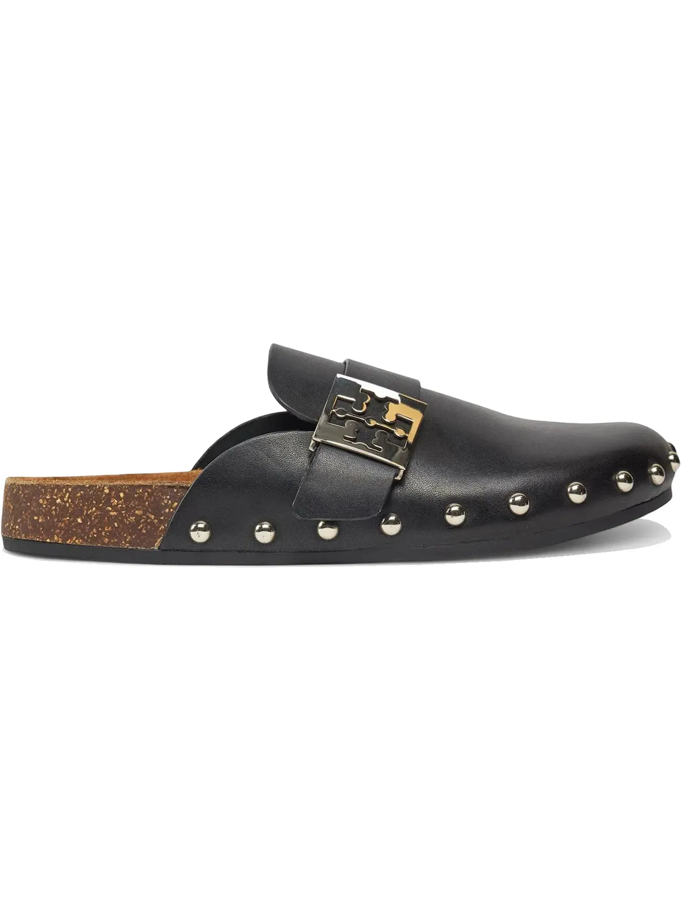 Женские шлепанцы Mellow Stud Mule Tory Burch — изображение 1 из 1, черный/серебристый