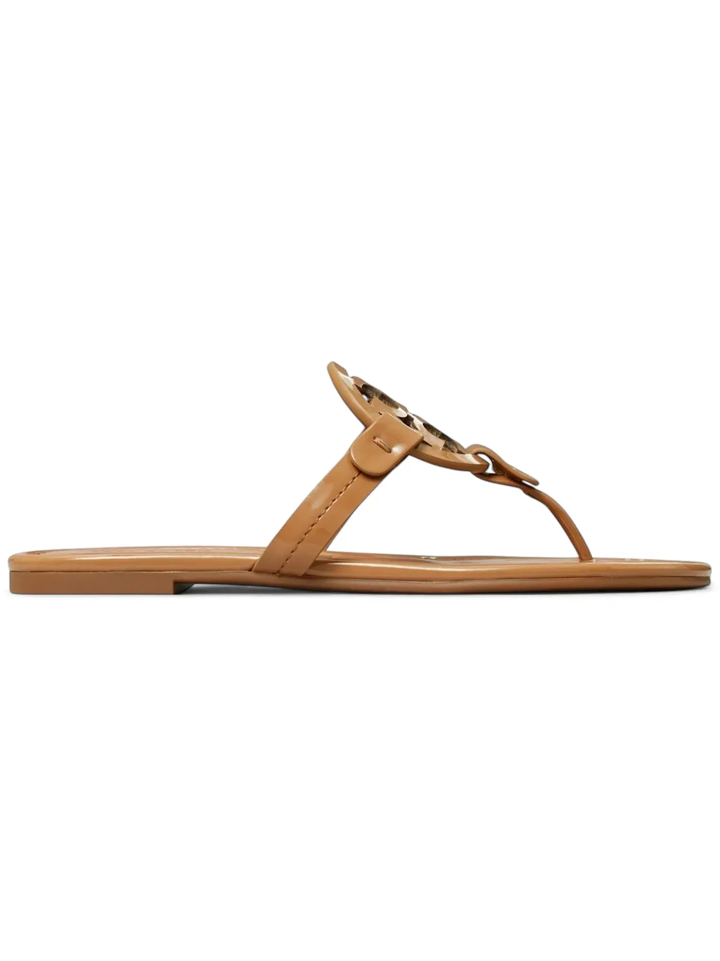 Женские сандалии-слайды с пряжкой Miller Tory Burch — изображение 1 из 1, бежевый