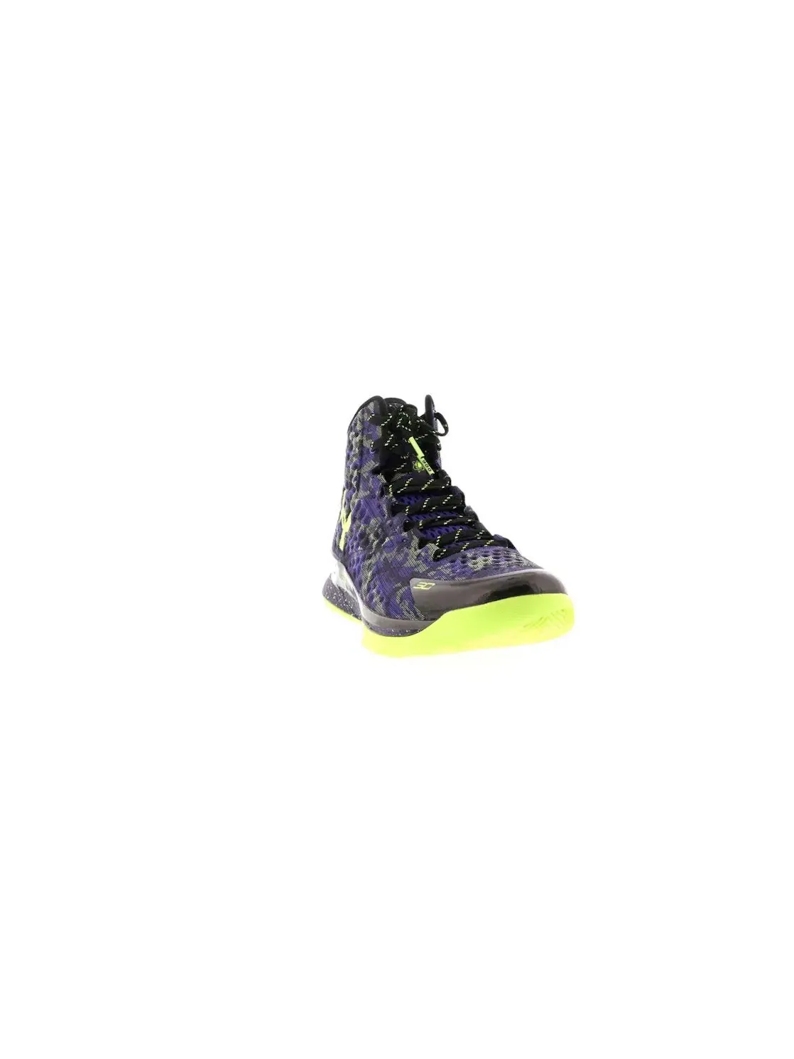 Мужские кроссовки с камуфляжным принтом UA Curry 1 Under Armour — изображение 2 из 4, фиолетовый/черный
