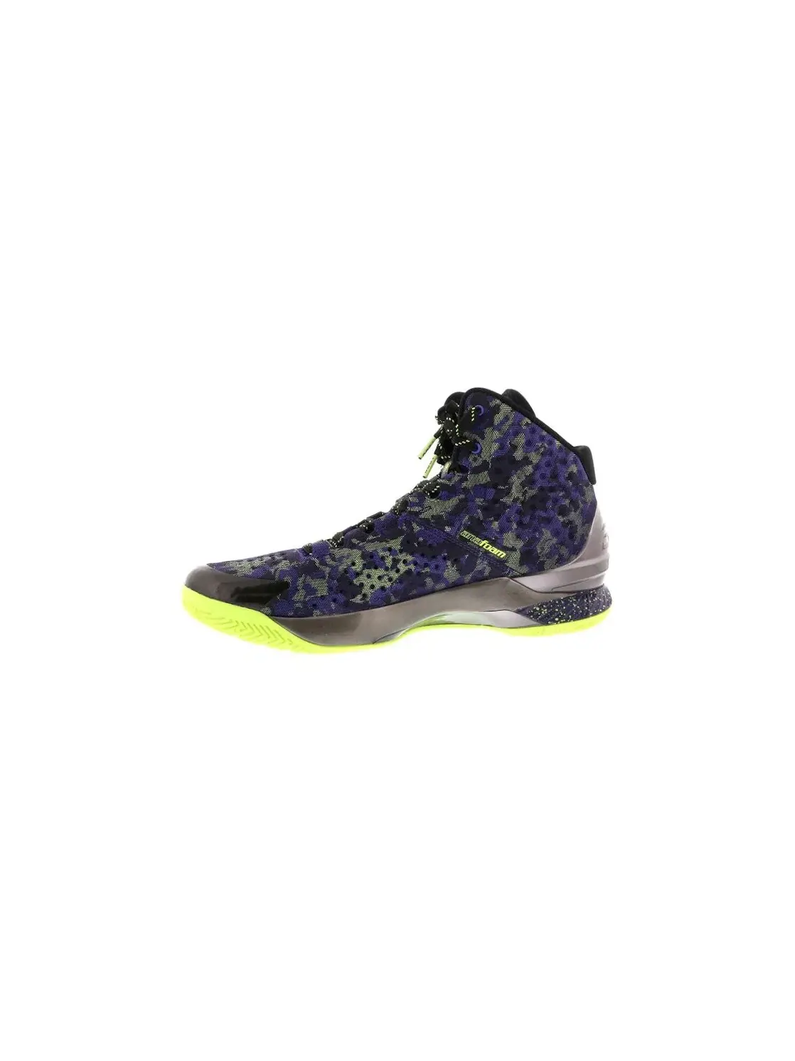 Мужские кроссовки с камуфляжным принтом UA Curry 1 Under Armour — изображение 3 из 4, фиолетовый/черный