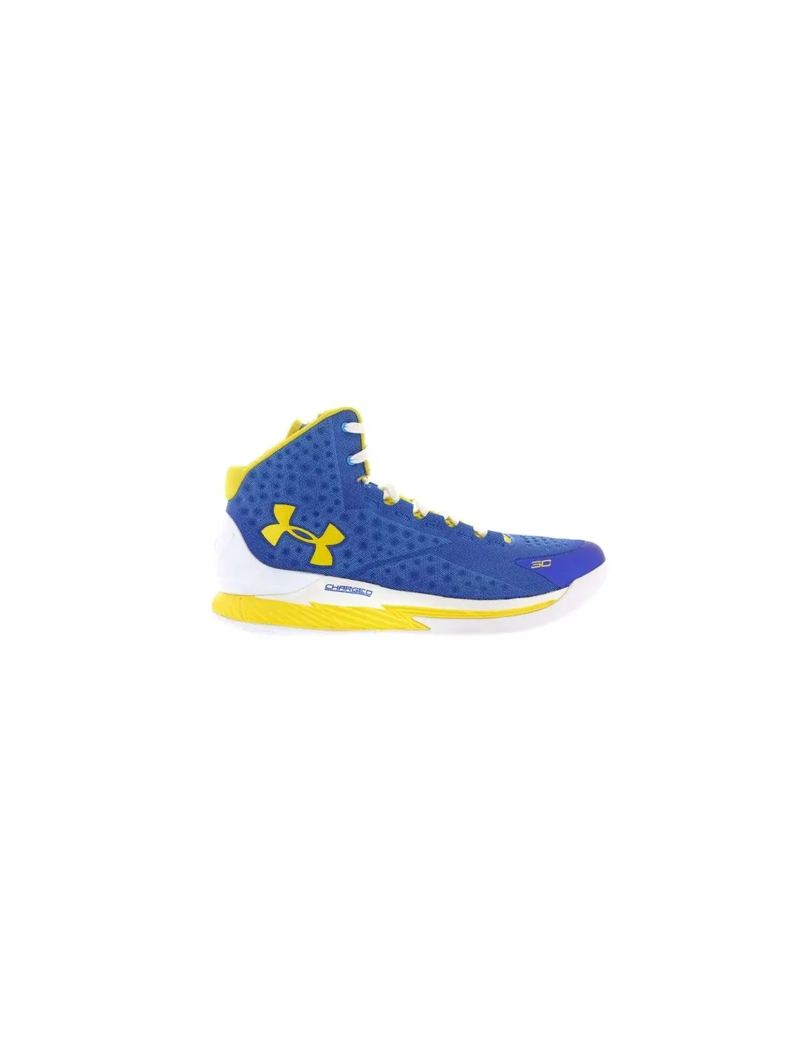 Мужские баскетбольные кроссовки с принтом UA Curry 1 Under Armour, Royal/Taxi — изображение 1 из 4