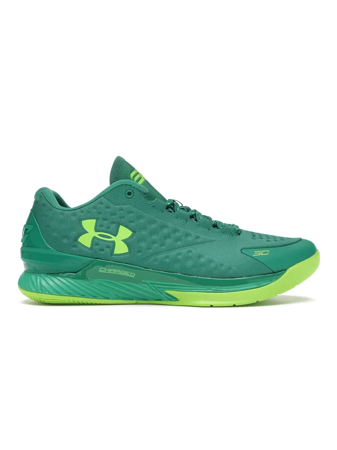 Мужские кроссовки для гольфа с низким верхом UA Curry 1 Low Under Armour — изображение 1 из 4, зеленый/зеленый