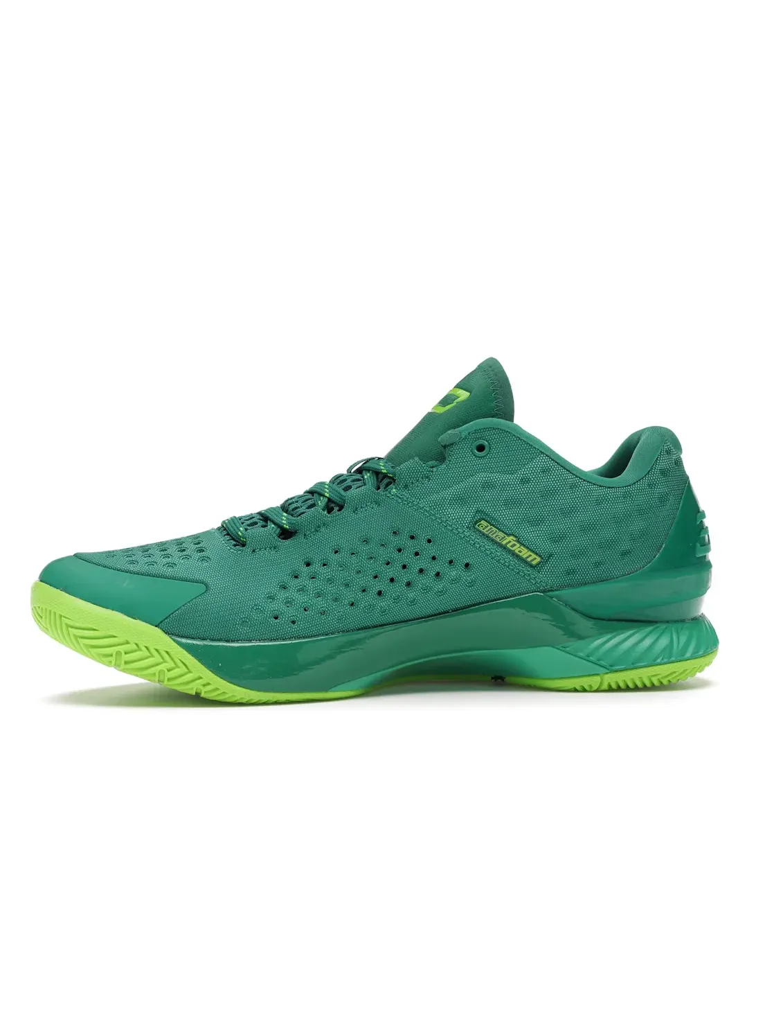 Мужские кроссовки для гольфа с низким верхом UA Curry 1 Low Under Armour — изображение 3 из 4, зеленый/зеленый