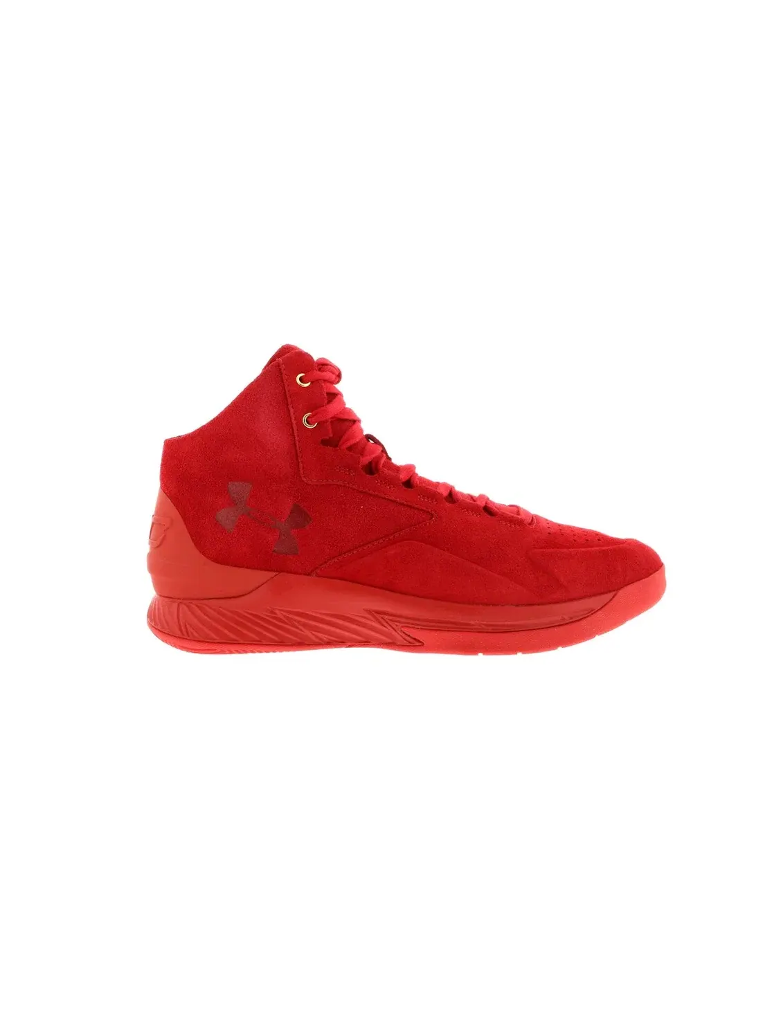 Мужские кроссовки для бега с верхом из кожи UA Curry 1 Lux Under Armour — изображение 1 из 4, красный/красный-красный