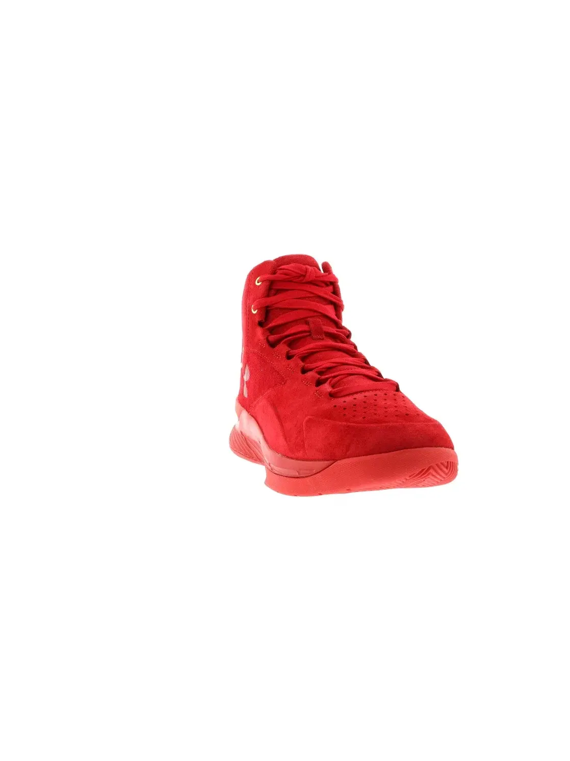 Мужские кроссовки для бега с верхом из кожи UA Curry 1 Lux Under Armour — изображение 2 из 4, красный/красный-красный