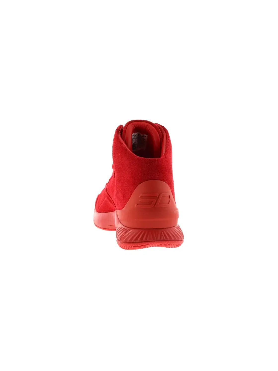 Мужские кроссовки для бега с верхом из кожи UA Curry 1 Lux Under Armour — изображение 4 из 4, красный/красный-красный