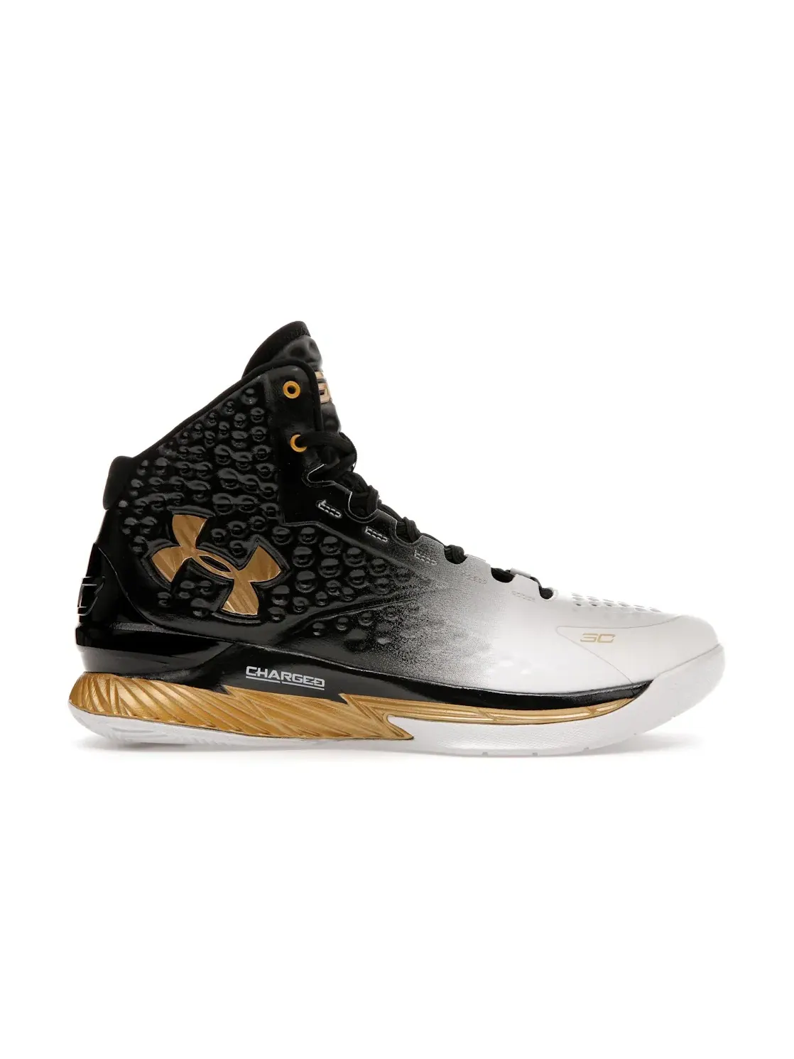 Мужские кроссовки с амортизацией UA Curry 1 Under Armour — изображение 1 из 4, черный/золотистый