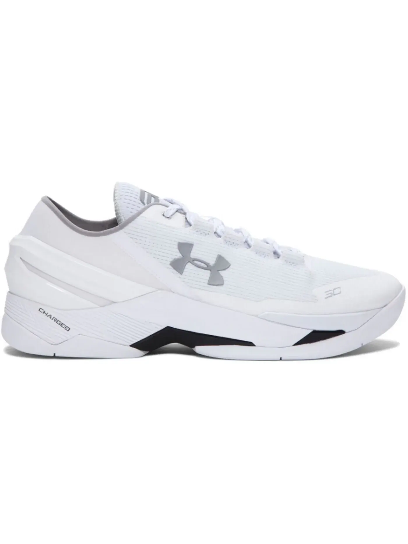 Мужские кроссовки для баскетбола UA Curry 2 Low Under Armour — изображение 1 из 1, белый/серебристый