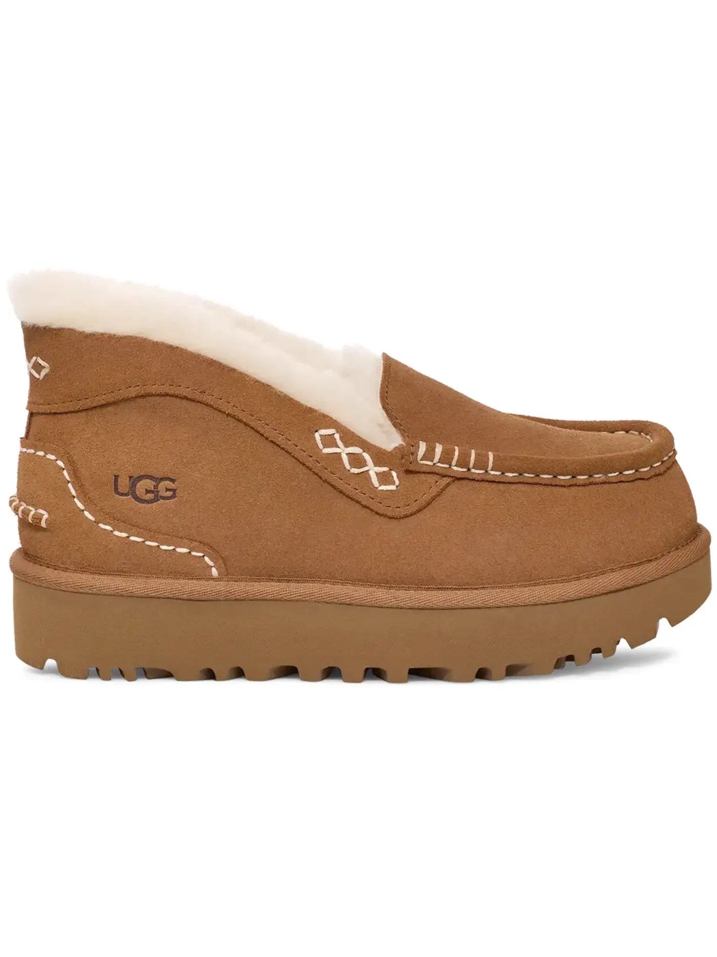 Тапочки женские UGG Ansley Parc — изображение 1 из 1, каштановый