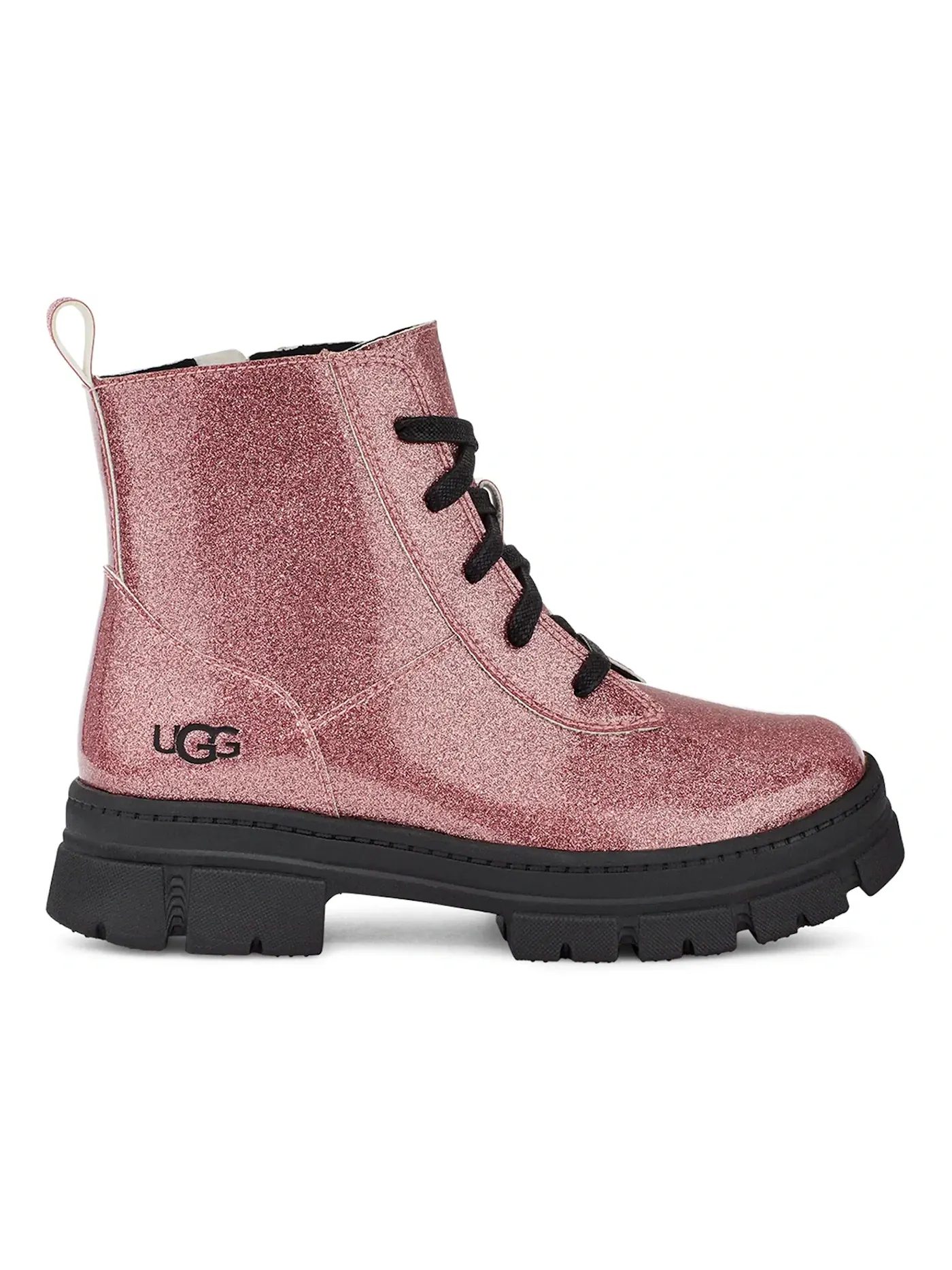 Ботинки детские UGG Ashton Lace Up Glitter — изображение 1 из 1, розовый