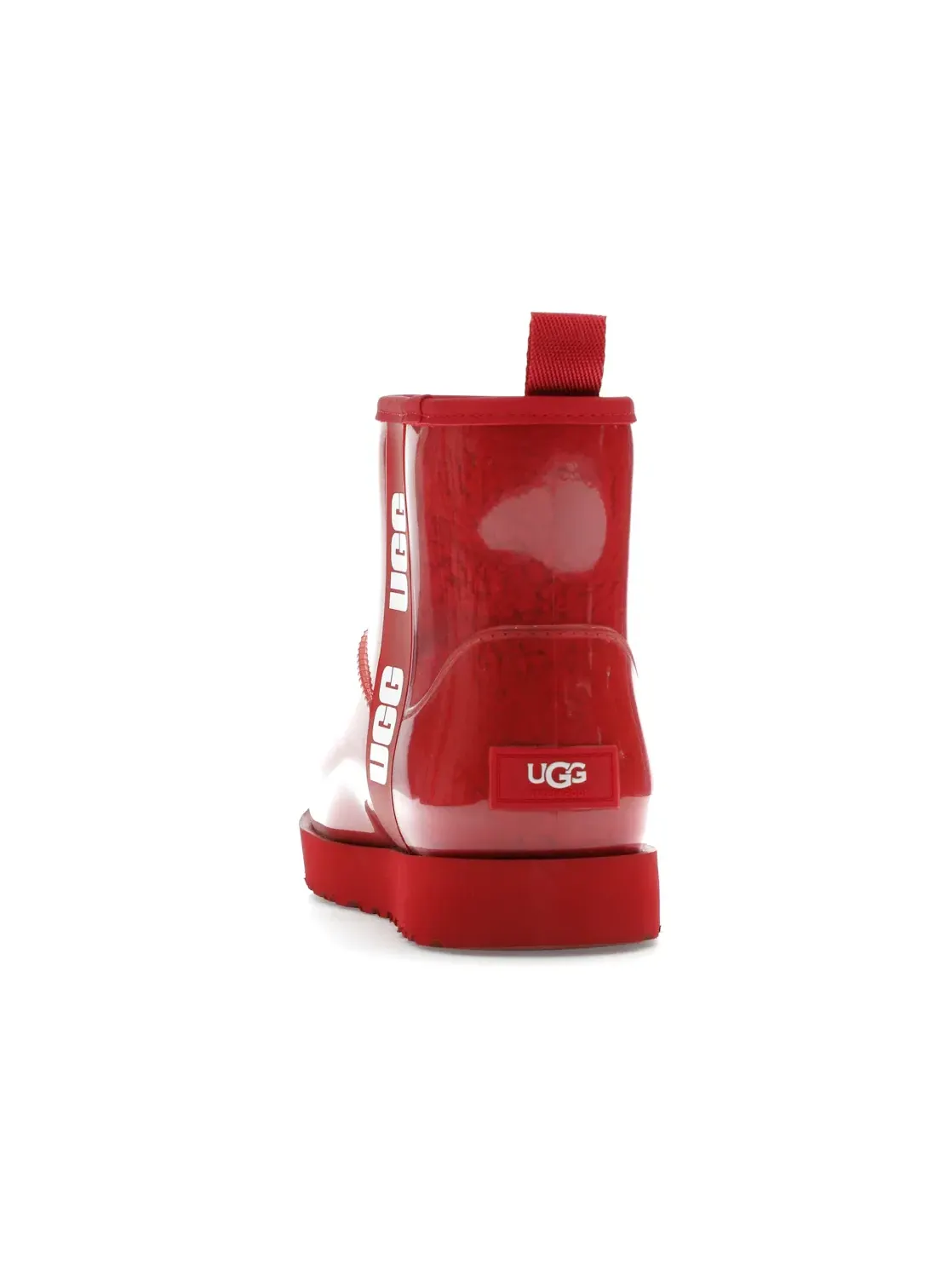 Ботинки женские UGG Classic Clear Mini — изображение 4 из 4, красный/белый