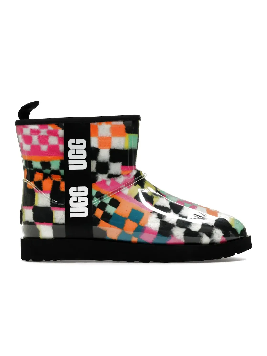 Женские ботинки с принтом UGG Classic Clear Mini Boot UGG — изображение 1 из 4, черный мульти