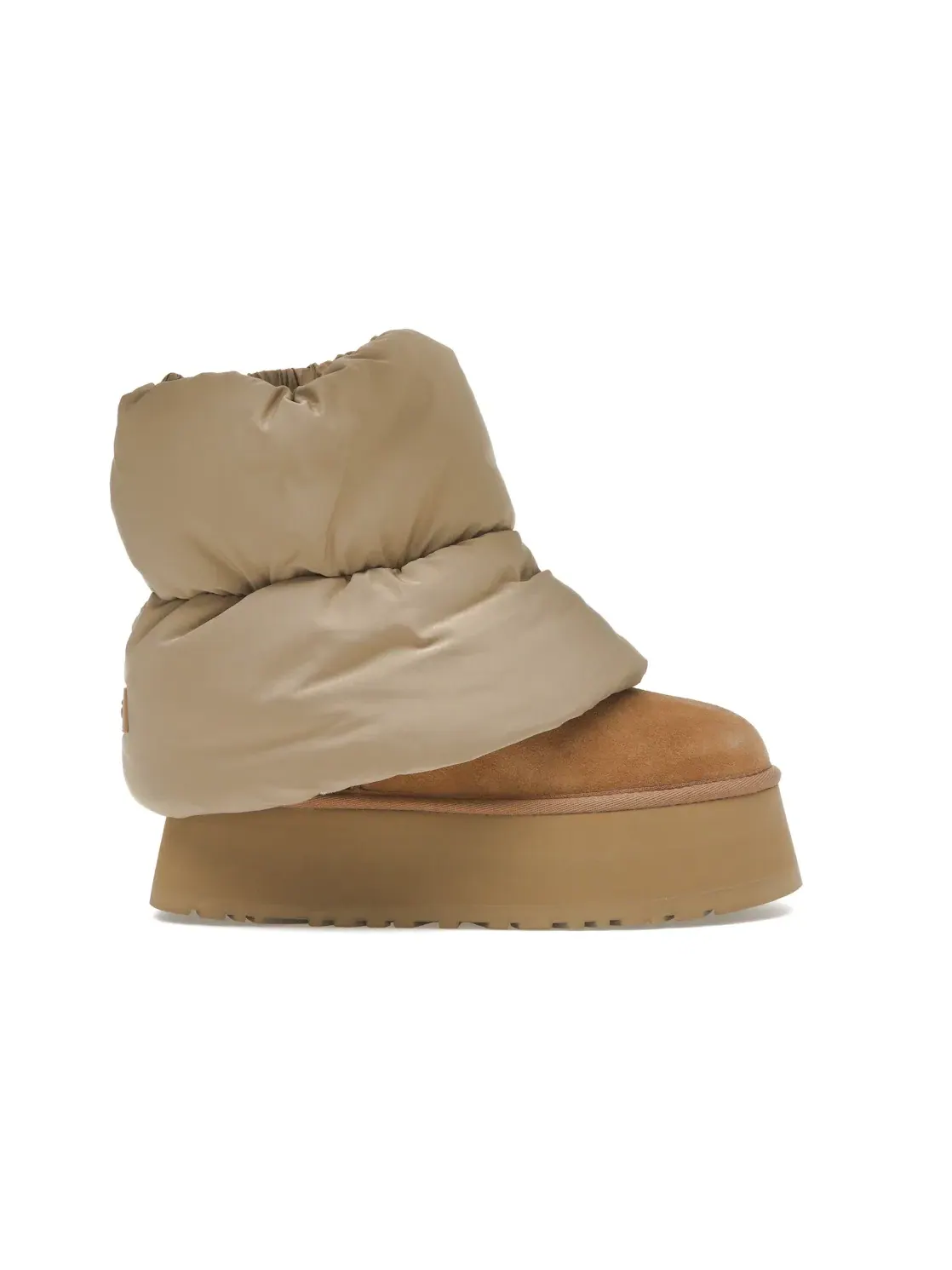 Ботинки женские UGG Classic Mini Dipper Puffer, терракотовый/каштановый — изображение 1 из 4, коричневый