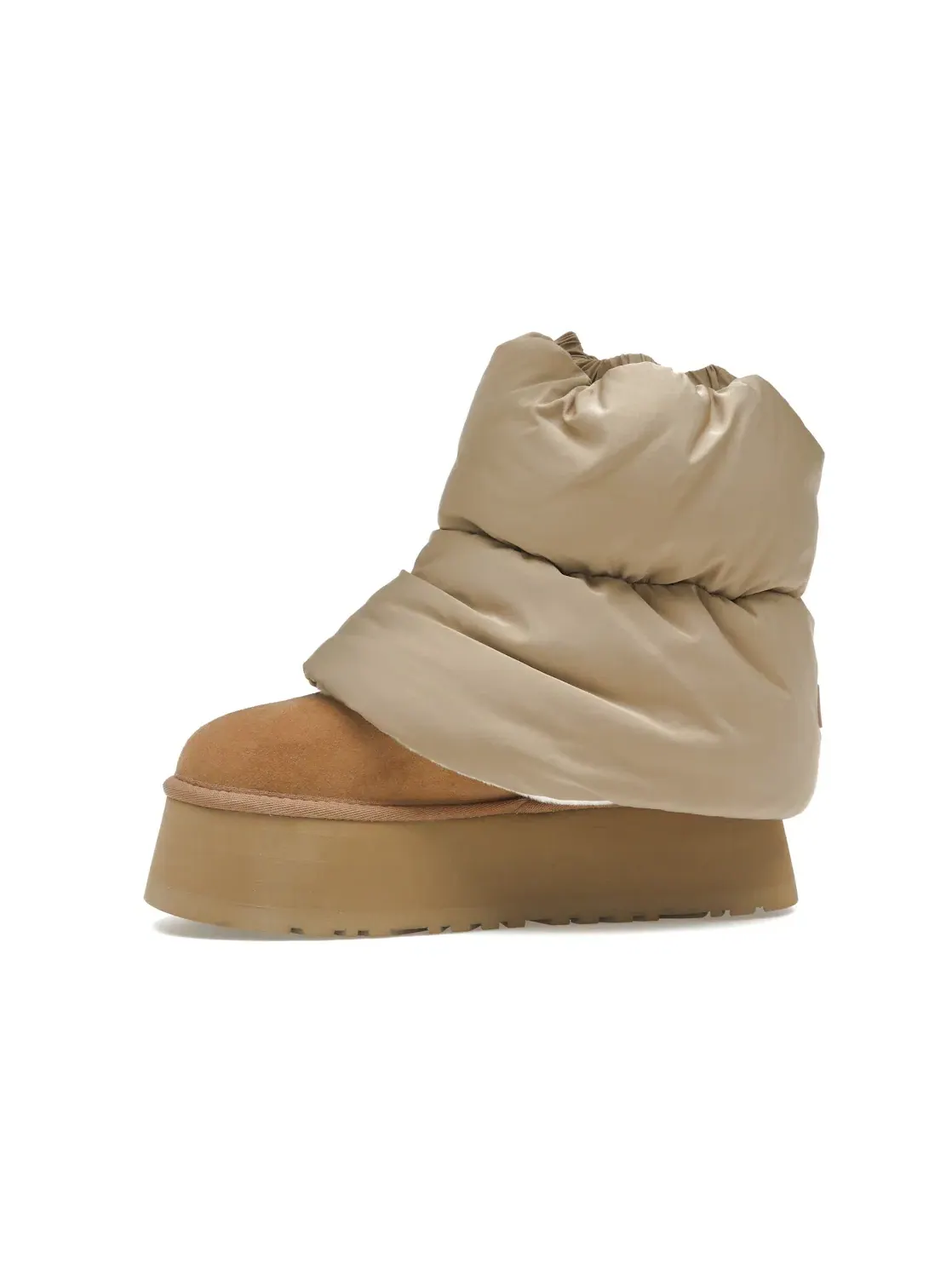 Ботинки женские UGG Classic Mini Dipper Puffer, терракотовый/каштановый — изображение 3 из 4, коричневый